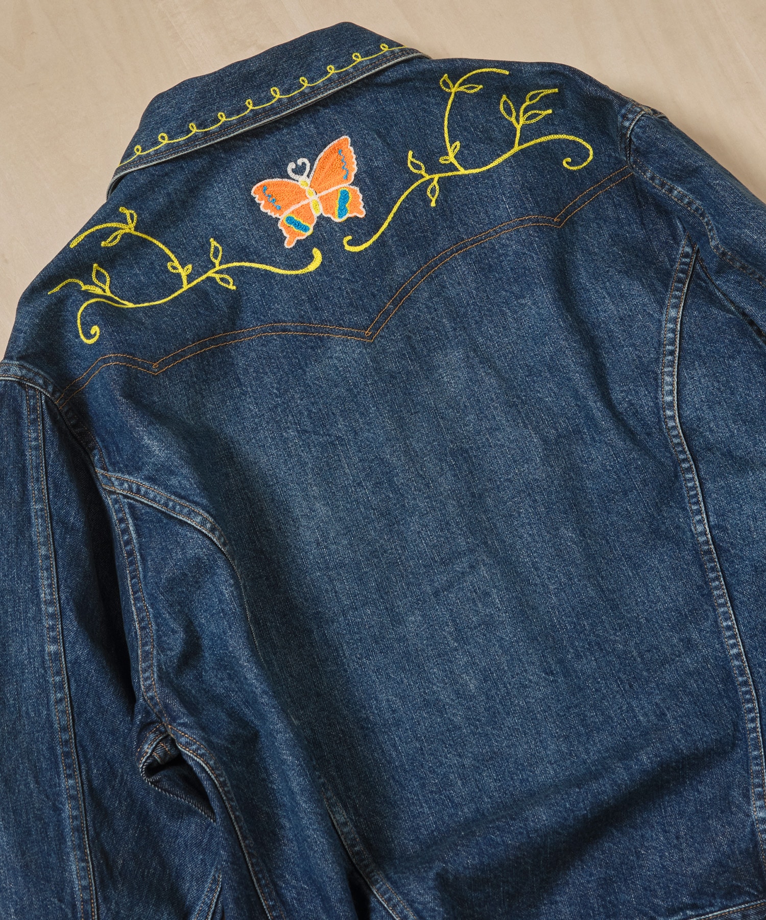 Papillon Emb. Jean Jacket - 12oz Denim Needles