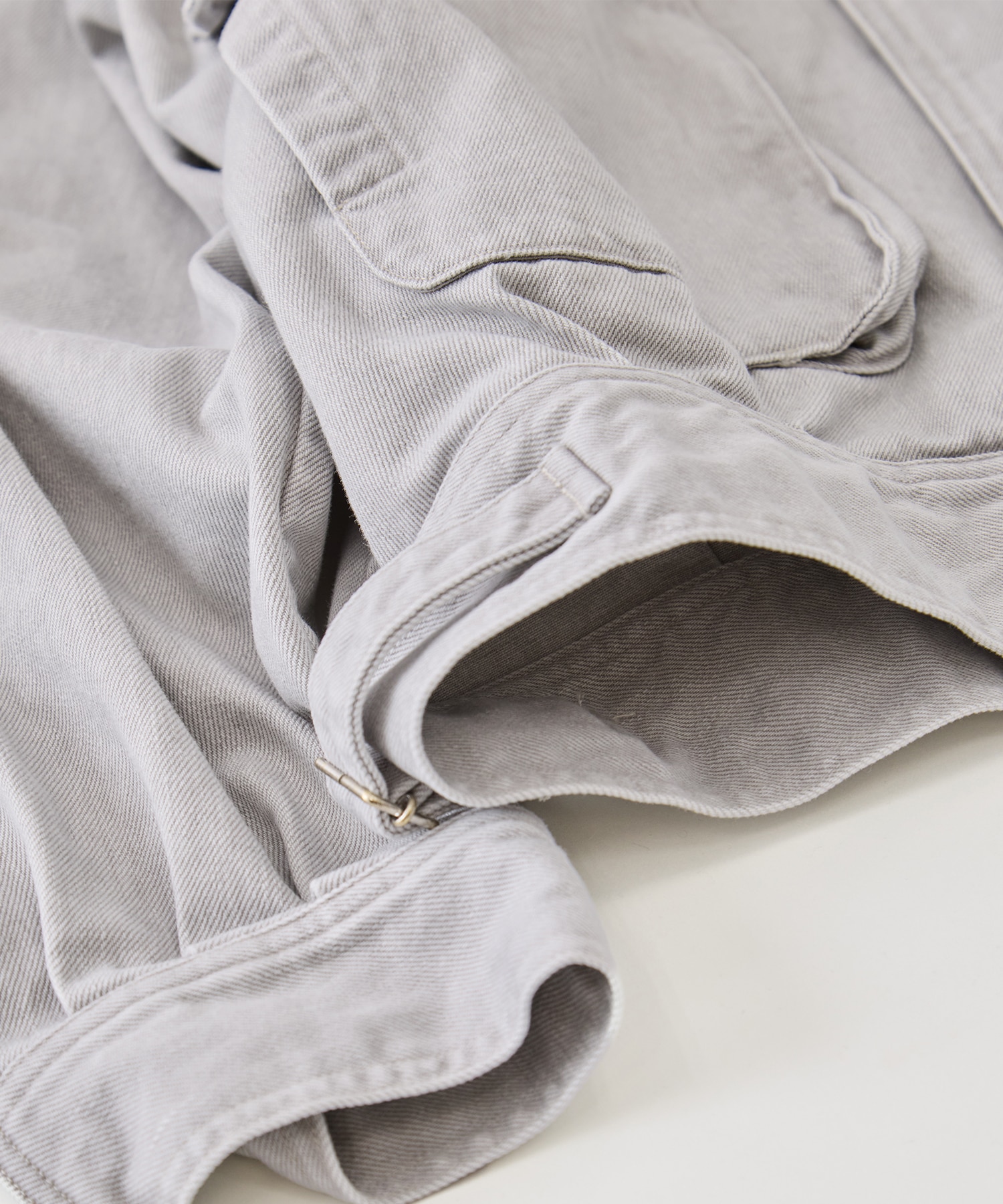 Suface Dyed Denim Stand Collar Blouson YOKE