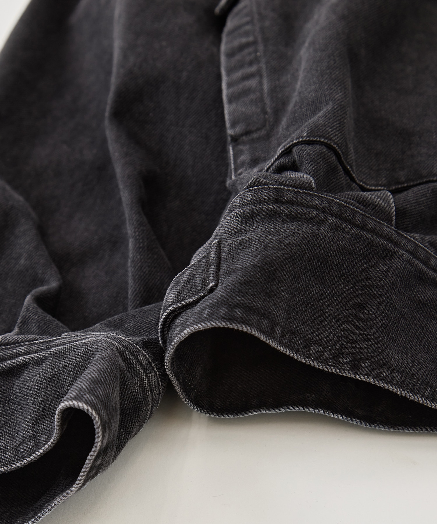 Suface Dyed Denim Stand Collar Blouson YOKE