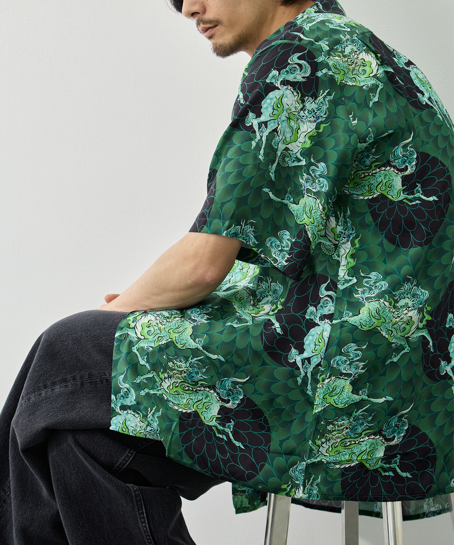 SILK CUPRO SHORT SLEEVE ALOHA SHIRT NIPOALOHA