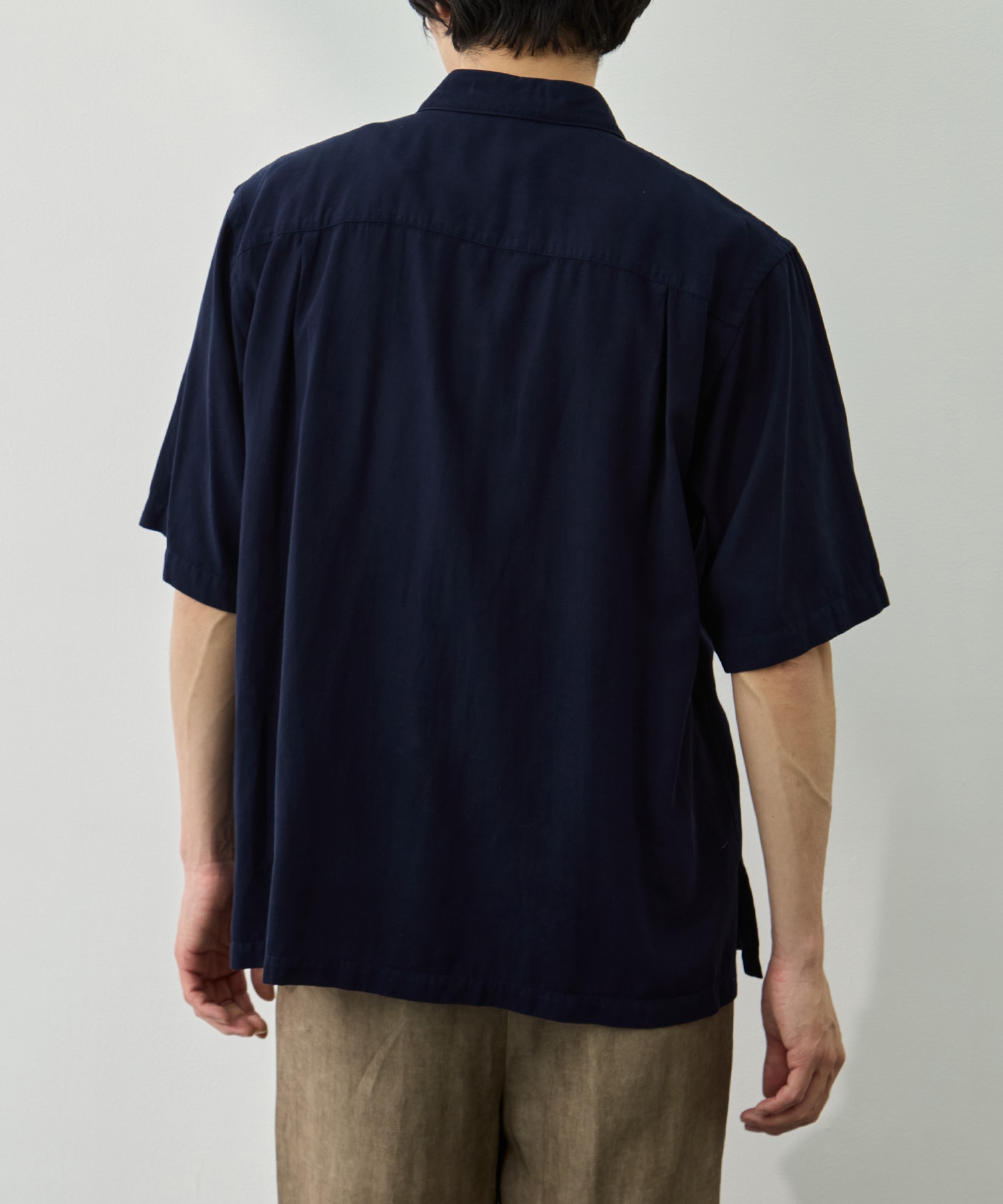 COTTON SILK VIERA LOOSE FIT HALF SLEEVE SHIRT ATON