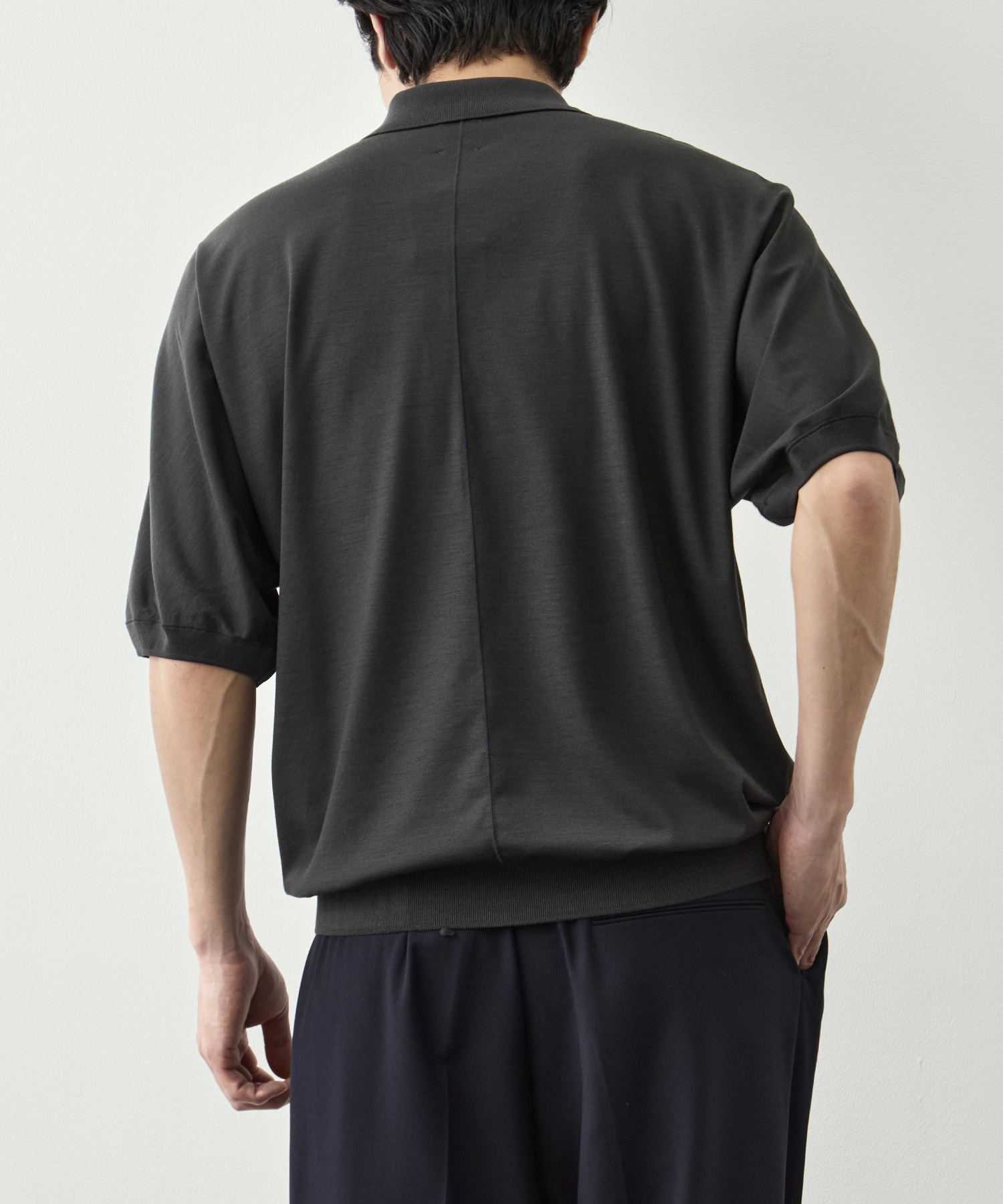 Knit Reduced Collar Half Sleeve Polo GOOD PEOPLE GOOD STITCHING GOOD PRODUCT