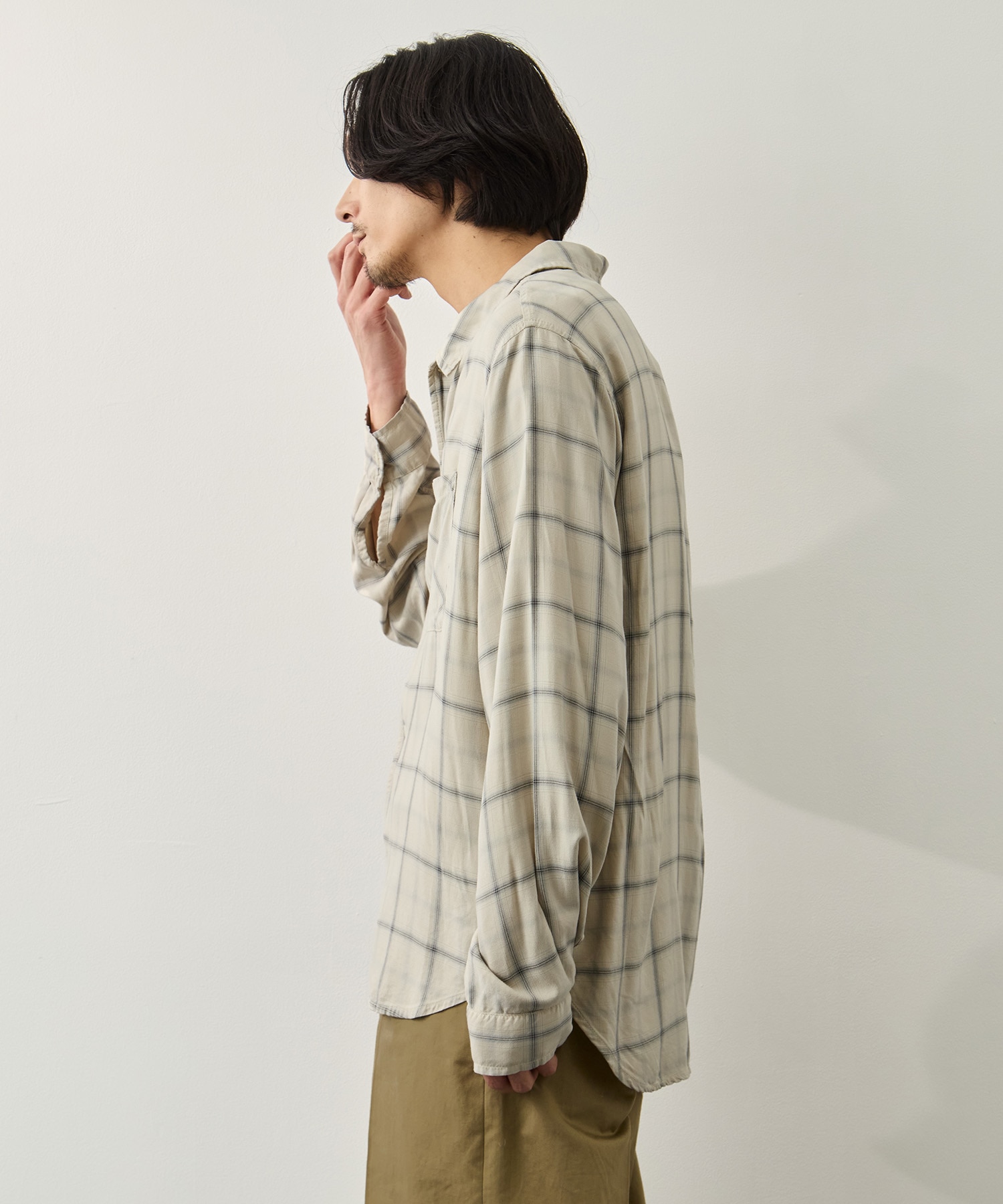 レーヨンツイルチェックシャツ REMI RELIEF