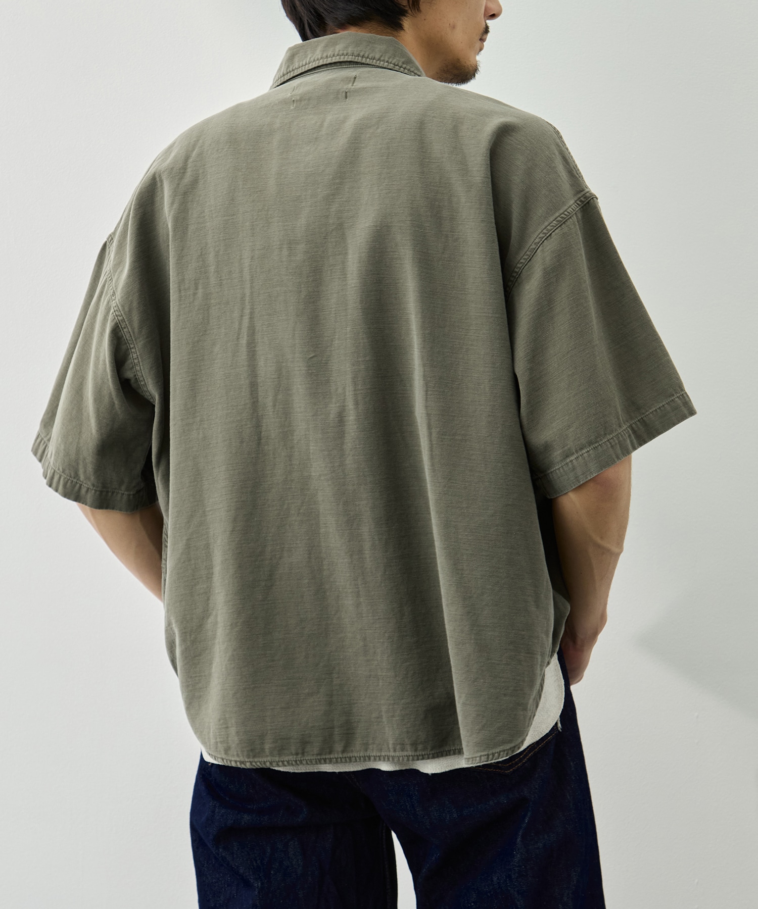WIDE MILITARY S/S SHIRT(小花スタッズ) REMI RELIEF