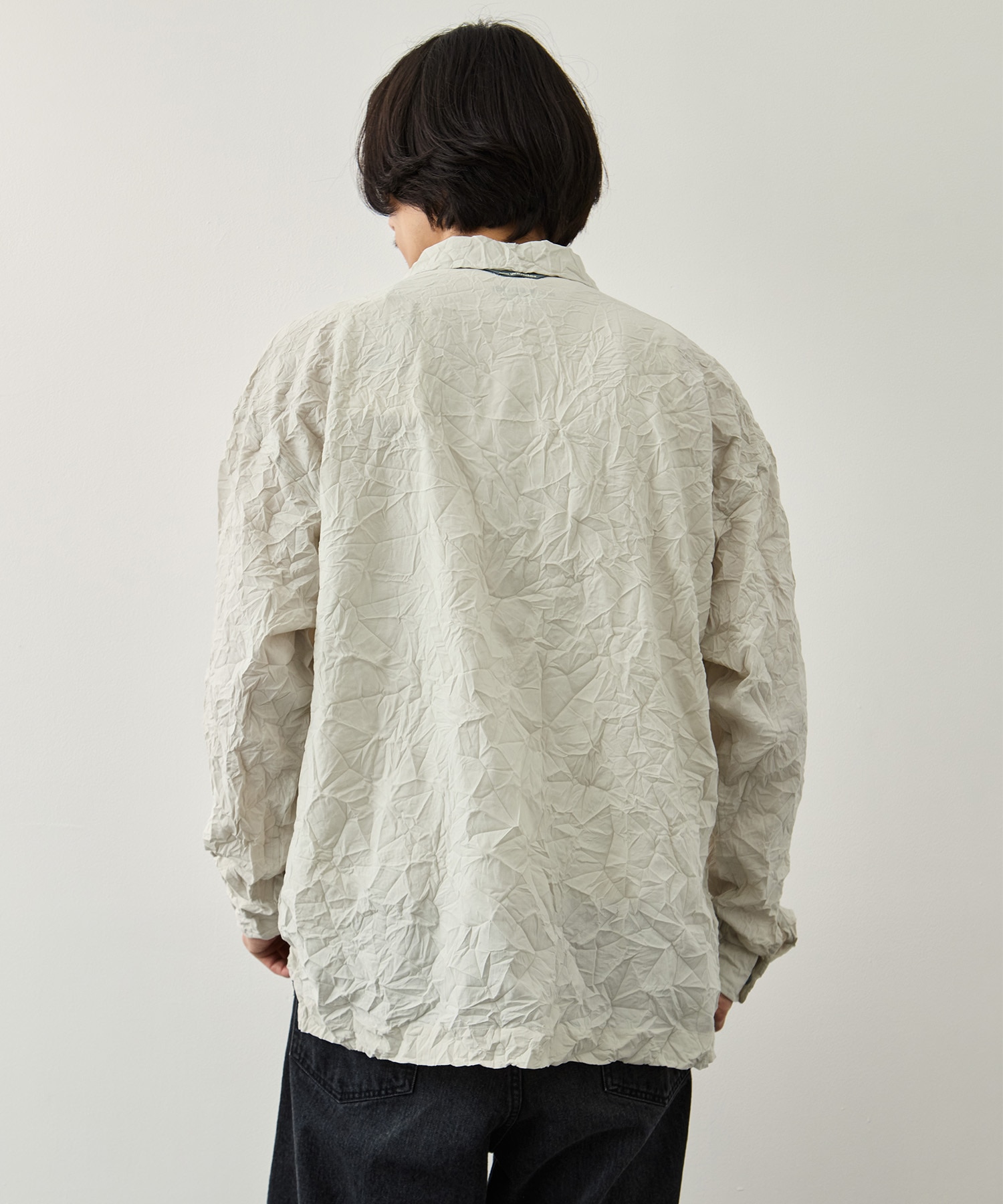 washer pleated open LS shirt and wander