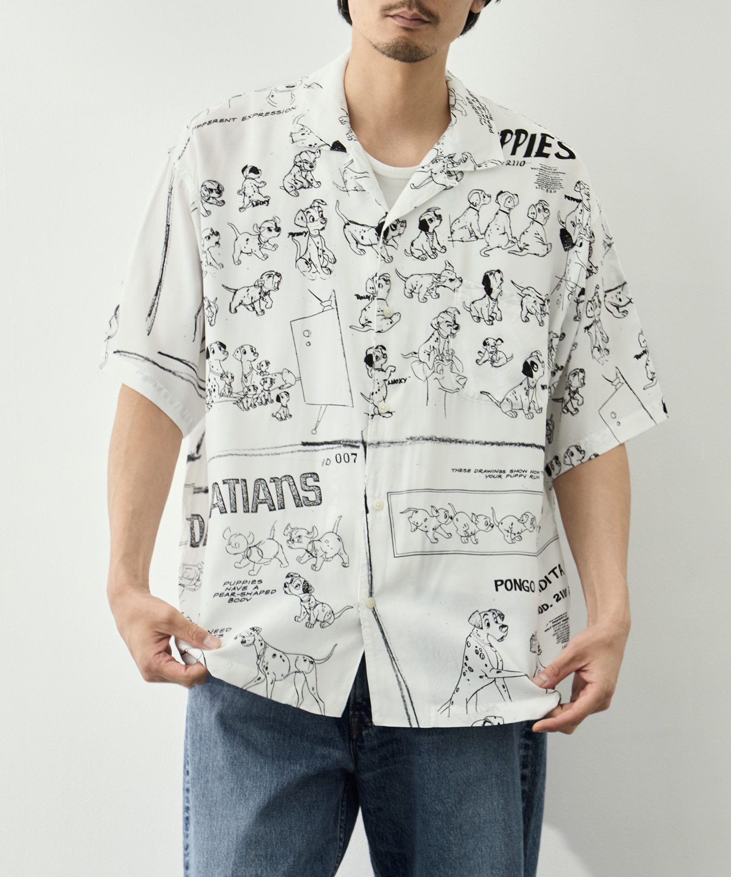 DP-024-3966-0090/WHT/DSNY M_ALOHA SHIRT/101 DLM PORTER CLASSIC