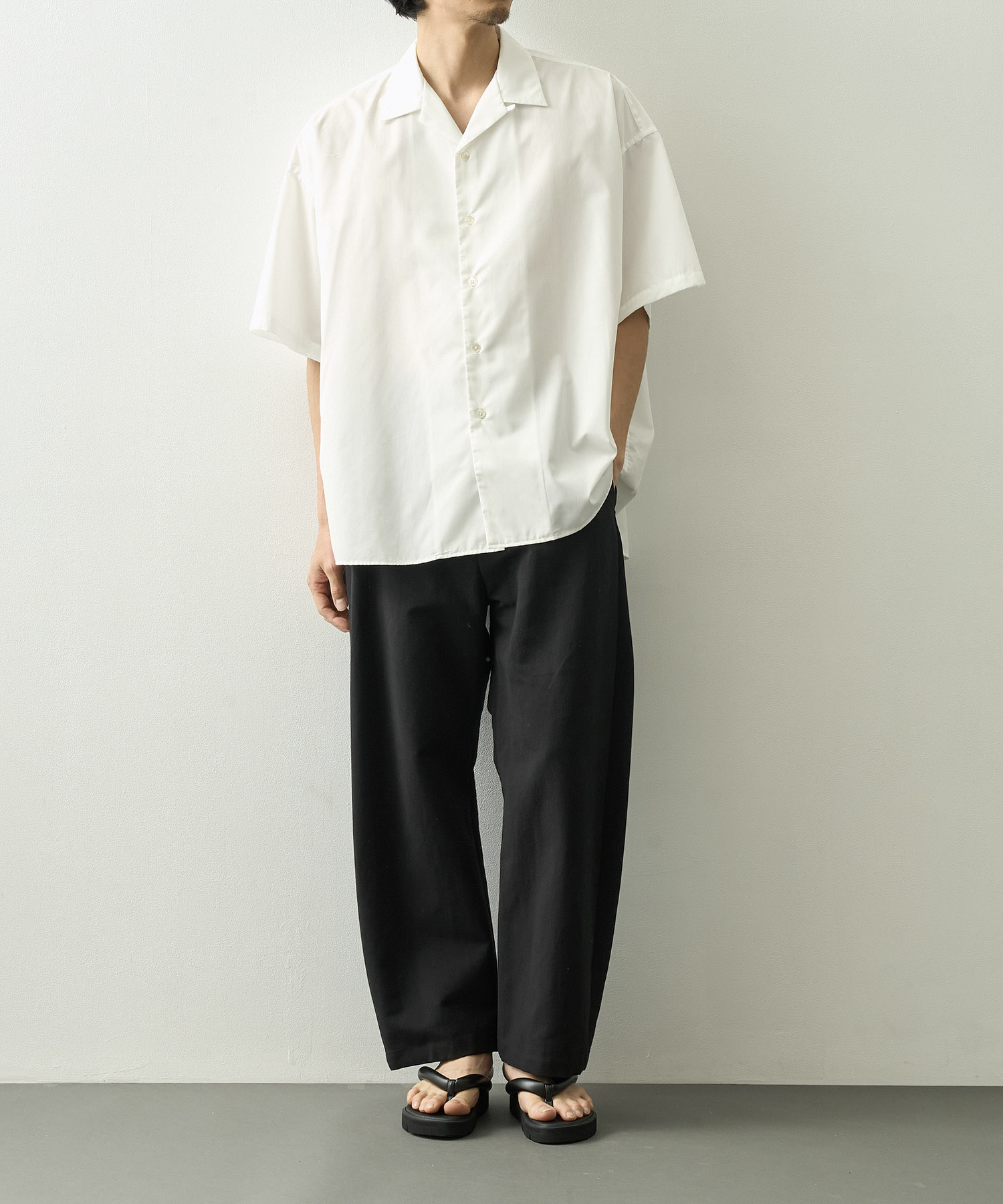 P/C OPEN COLLAR SS SHIRT S.F.C