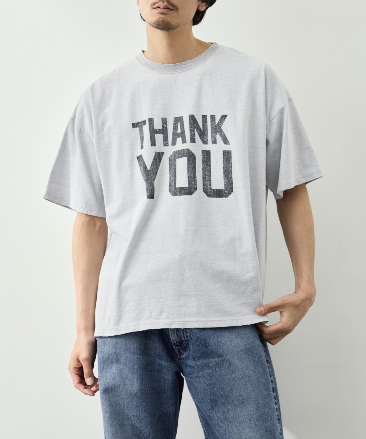 NEW SP加工20/-天竺BIGサイズT(THANK YOU) REMI RELIEF