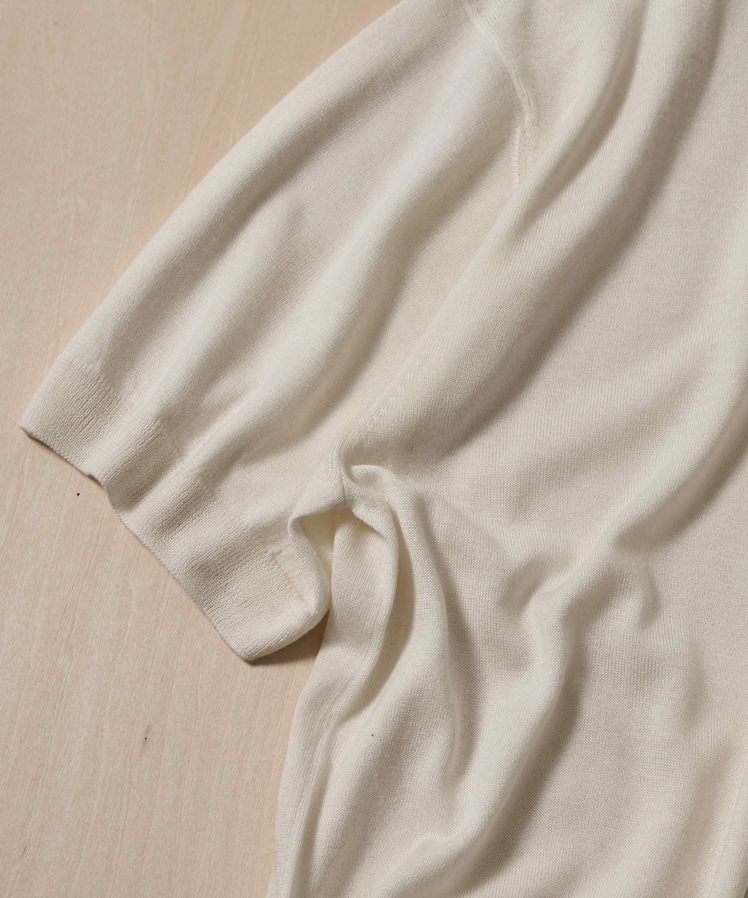 SILK CASHMERE S/S SKIPPER POLO FUJI