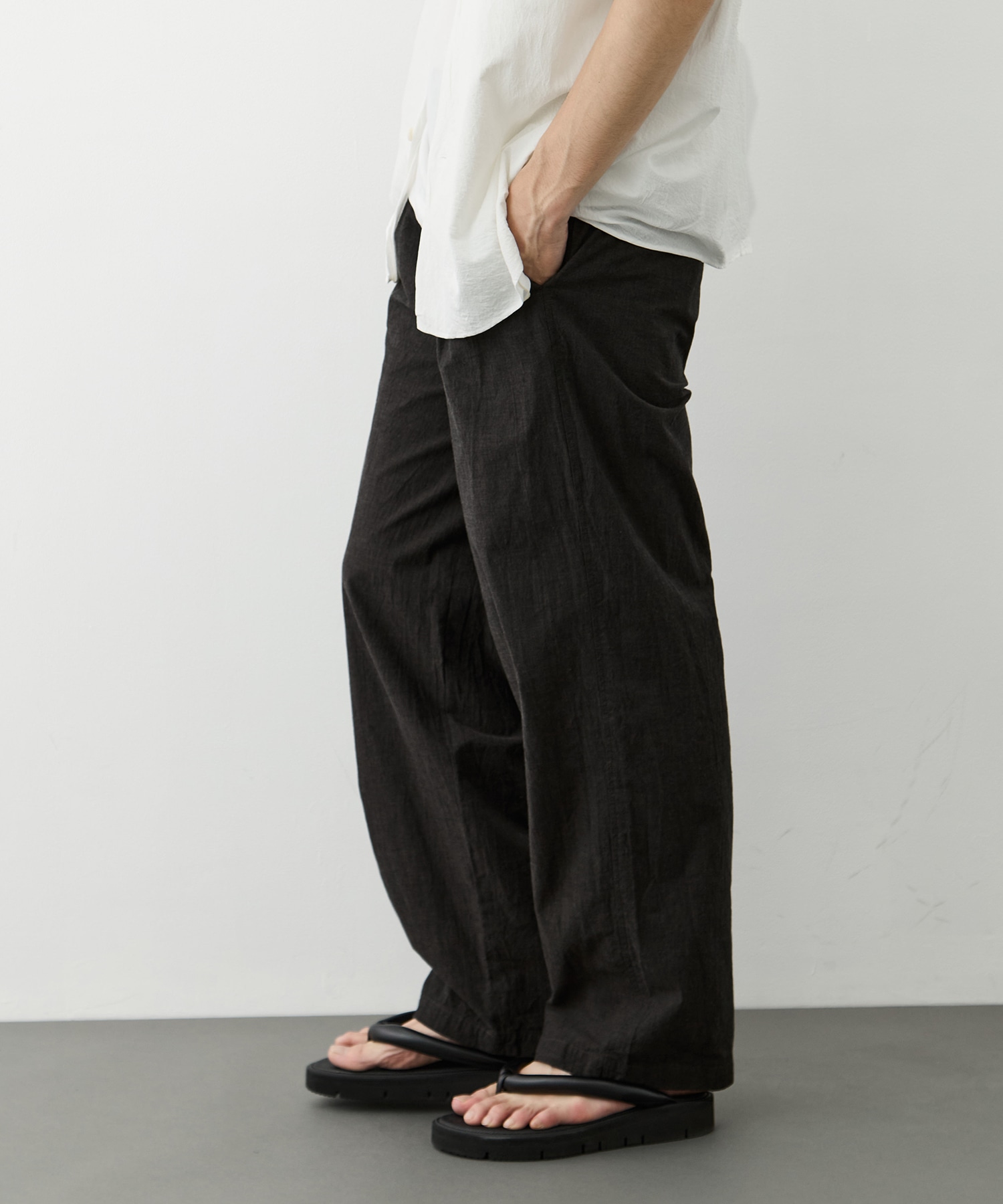 マナプールシャンブレー1タックパンツ KEY TIMEZ