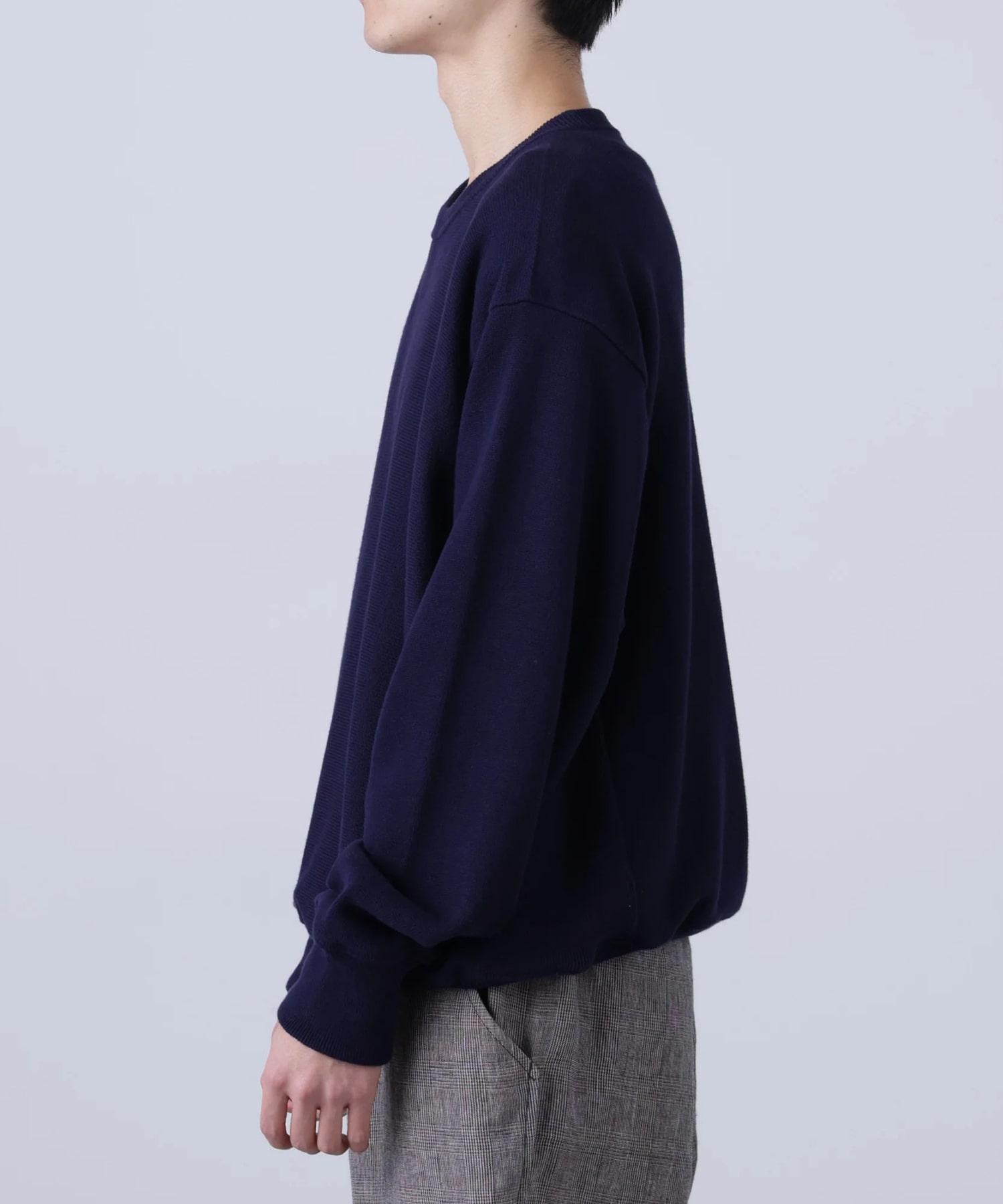 CREW NECK KNIT SWEAT -Tight Tension Cotton- SEVEN BY SEVEN