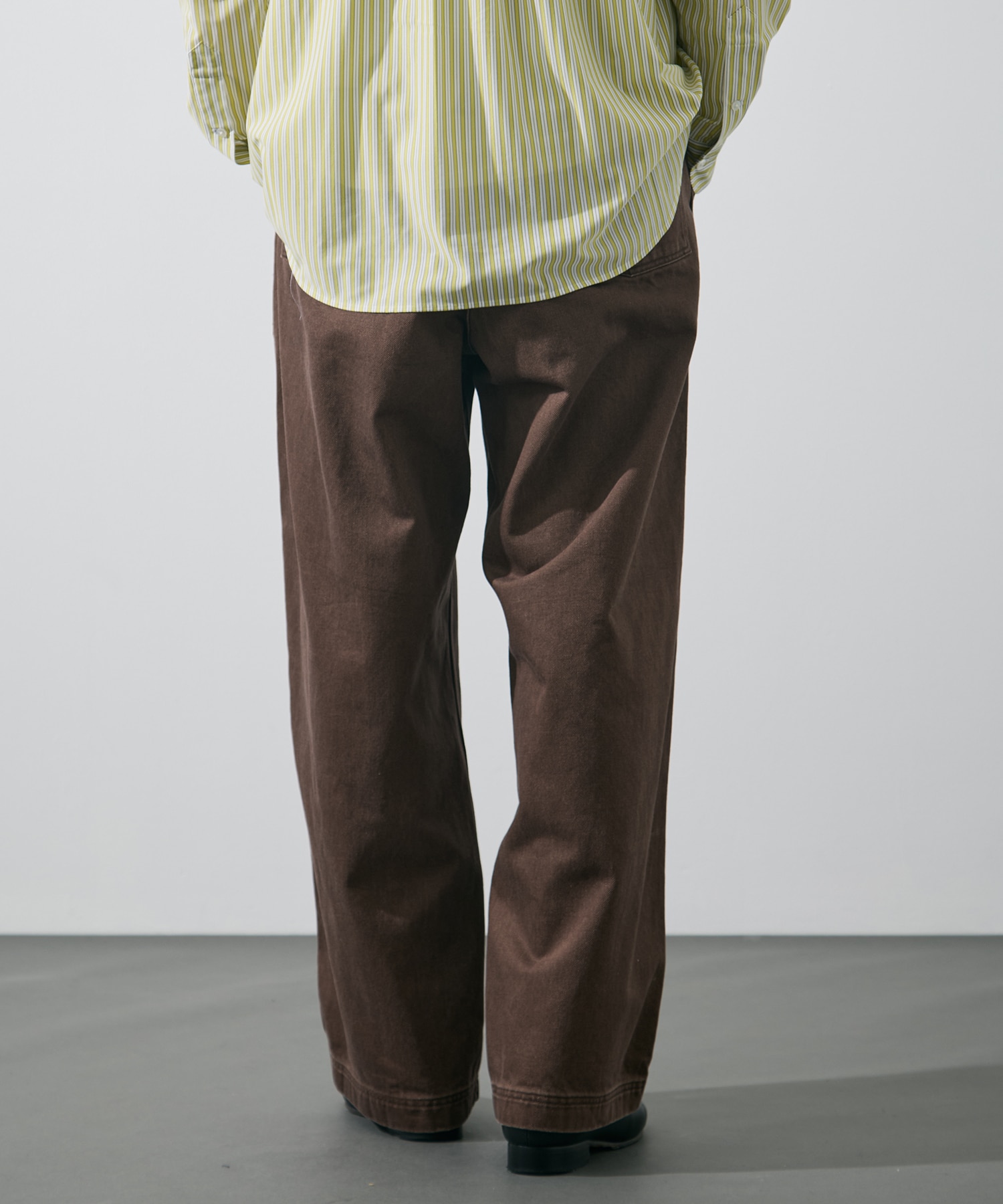 SUN-FADED COTTON TWILL PANTS YLEVE