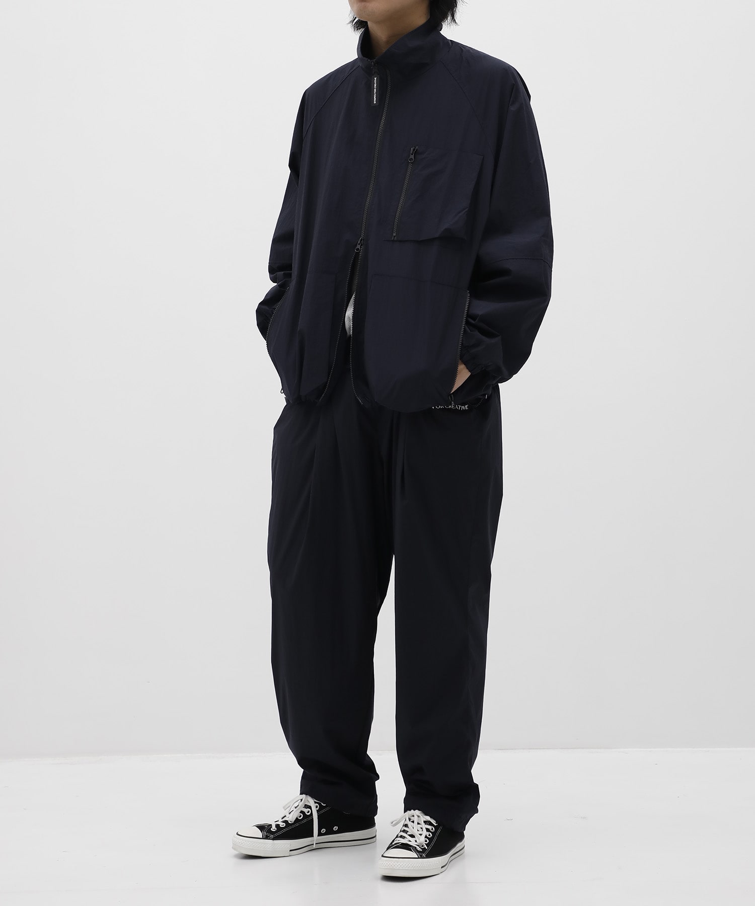 WIDE TAPERED EASY PANTS (NYLON) S.F.C