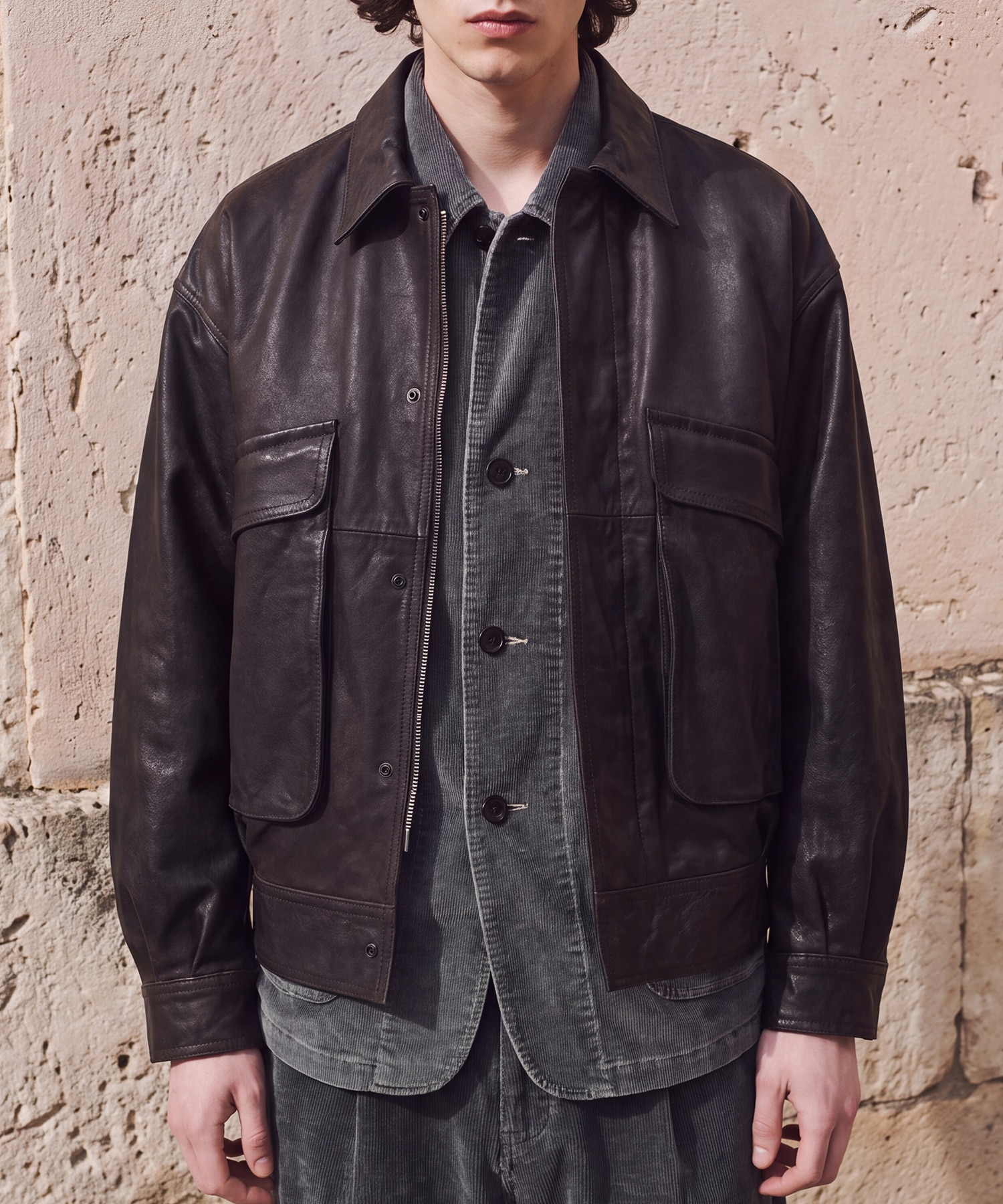 Leather Flight Jacket YOKE
