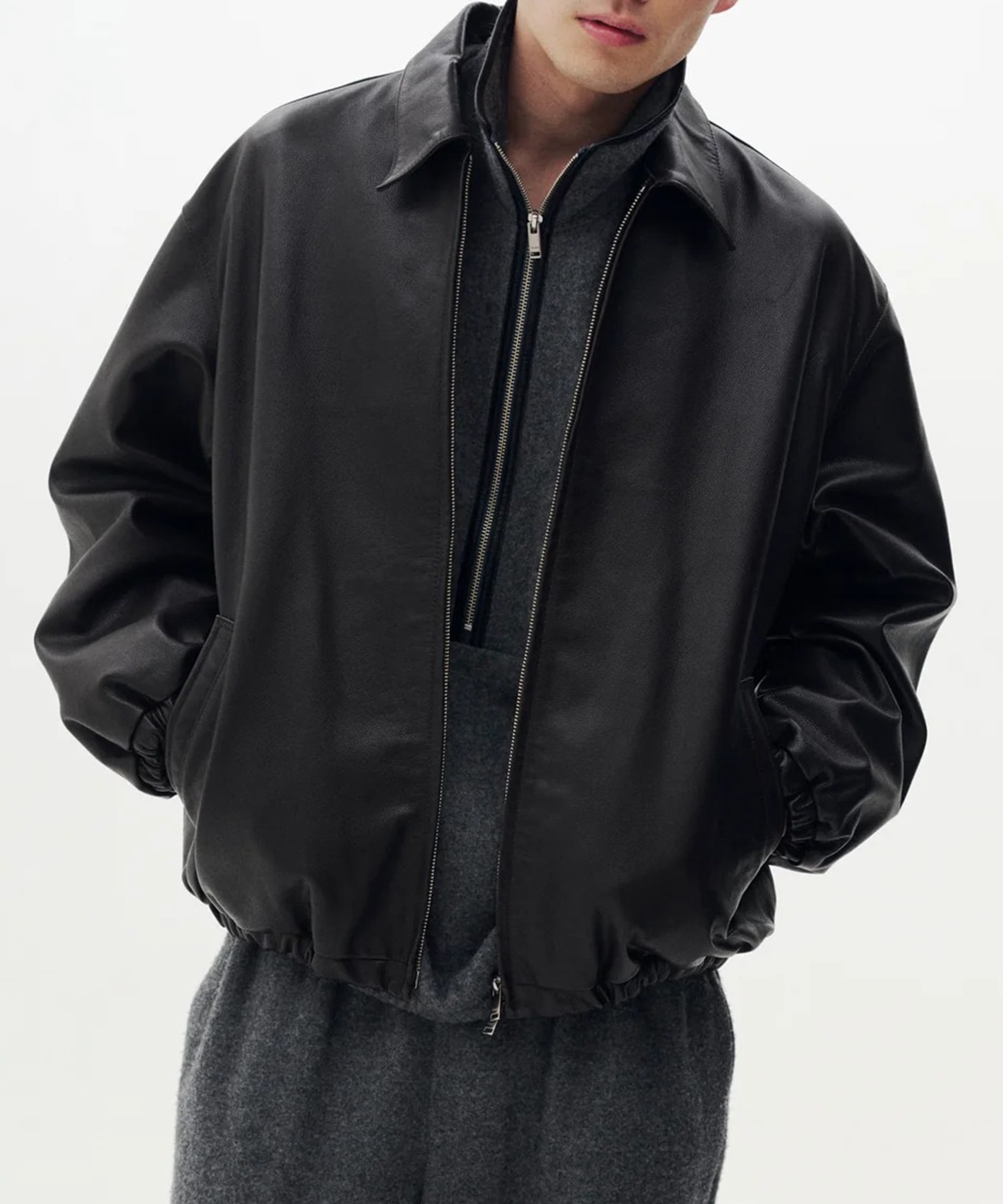 Calf Leather Sports Jacket YOKE