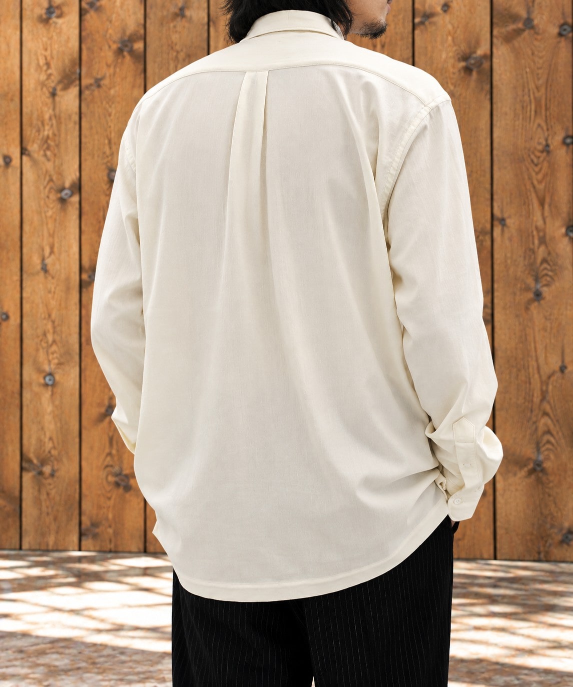 別注 36G Wool Fulling Stripe Modest Shirt KANEMASA PHIL.