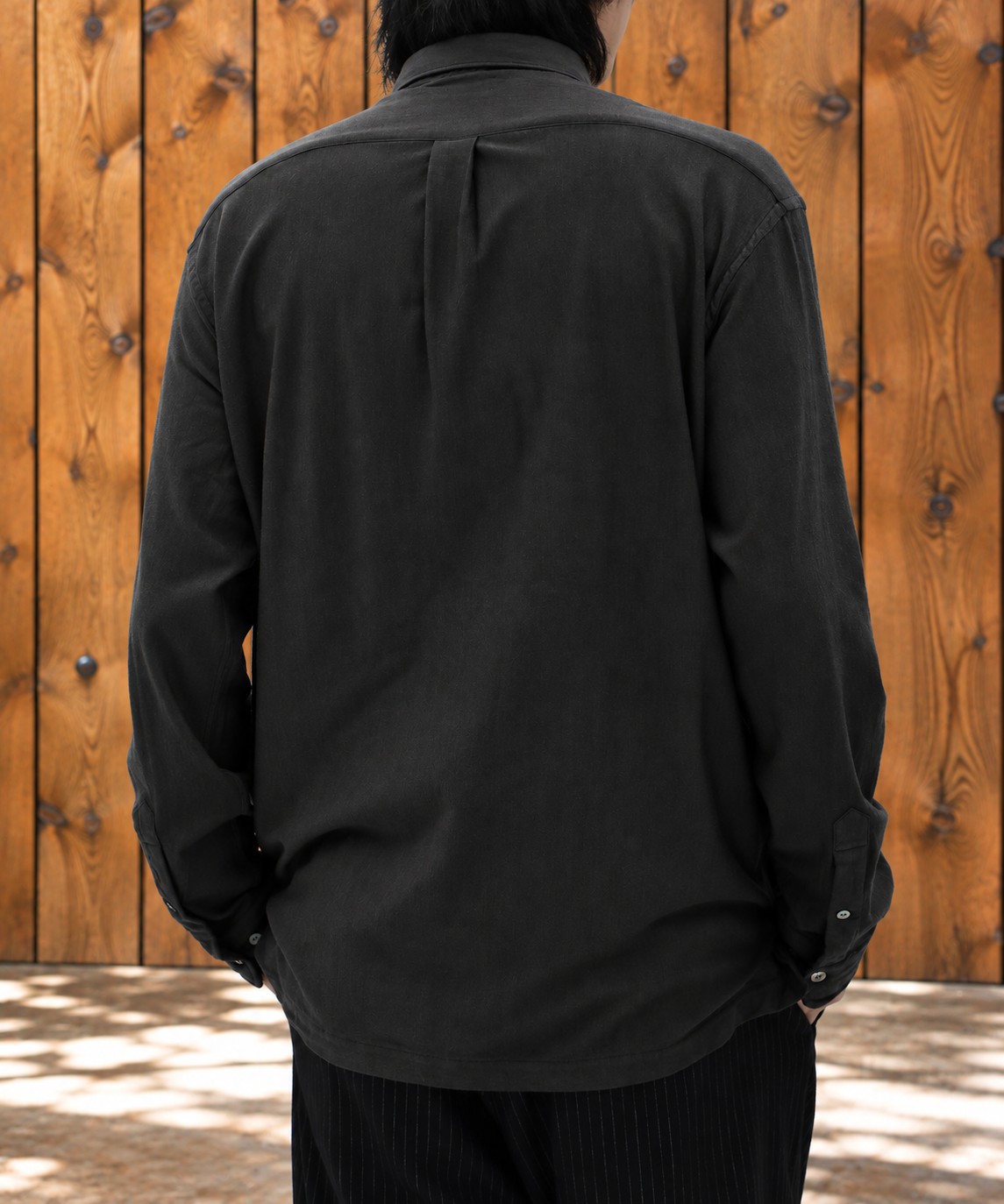別注 36G Wool Fulling Stripe Modest Shirt KANEMASA PHIL.
