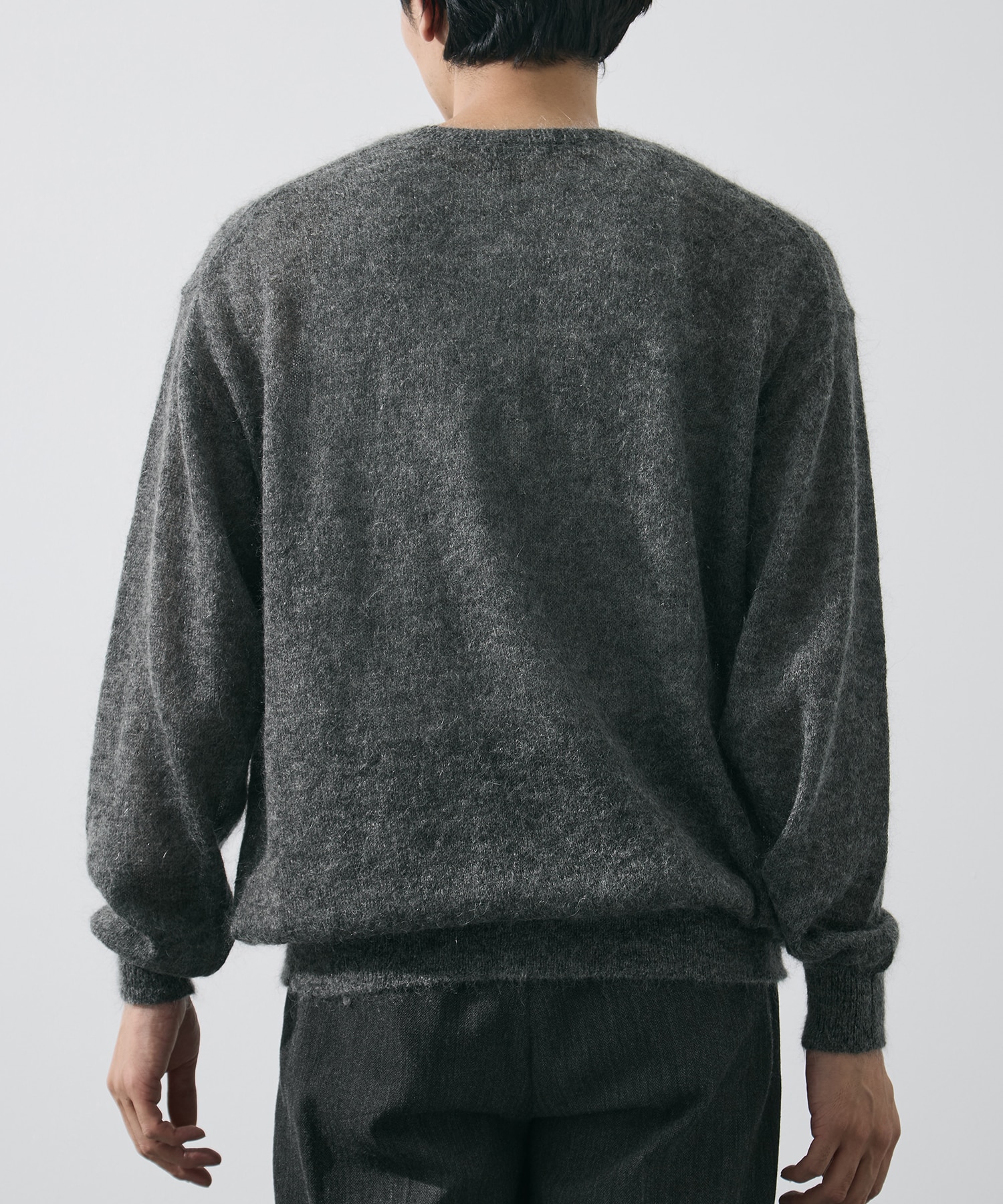 SUPER KID MOHAIR HENRY NECK KNIT YLEVE