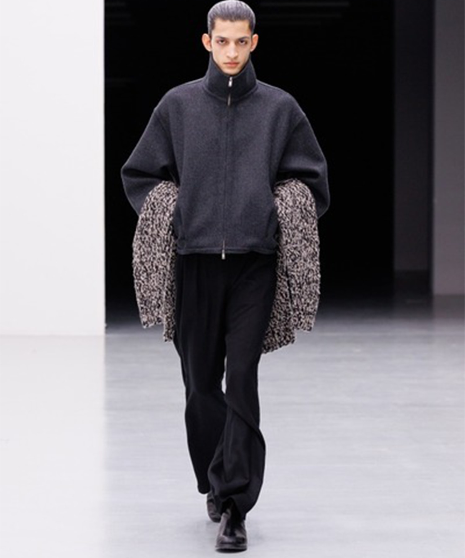 Wool Cashmere Balloon Silhouette Blouson YOKE