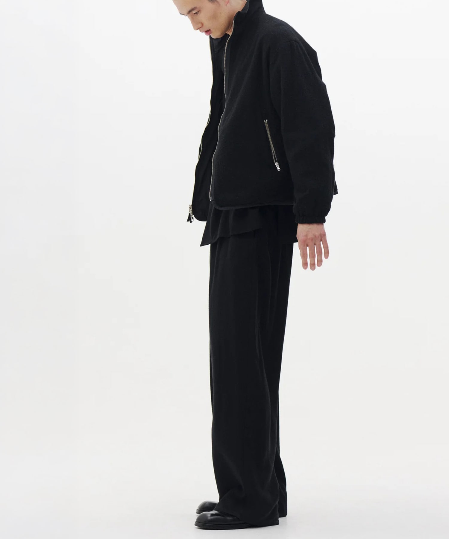 Wool Cashmere Fleece Reversible Blouson YOKE