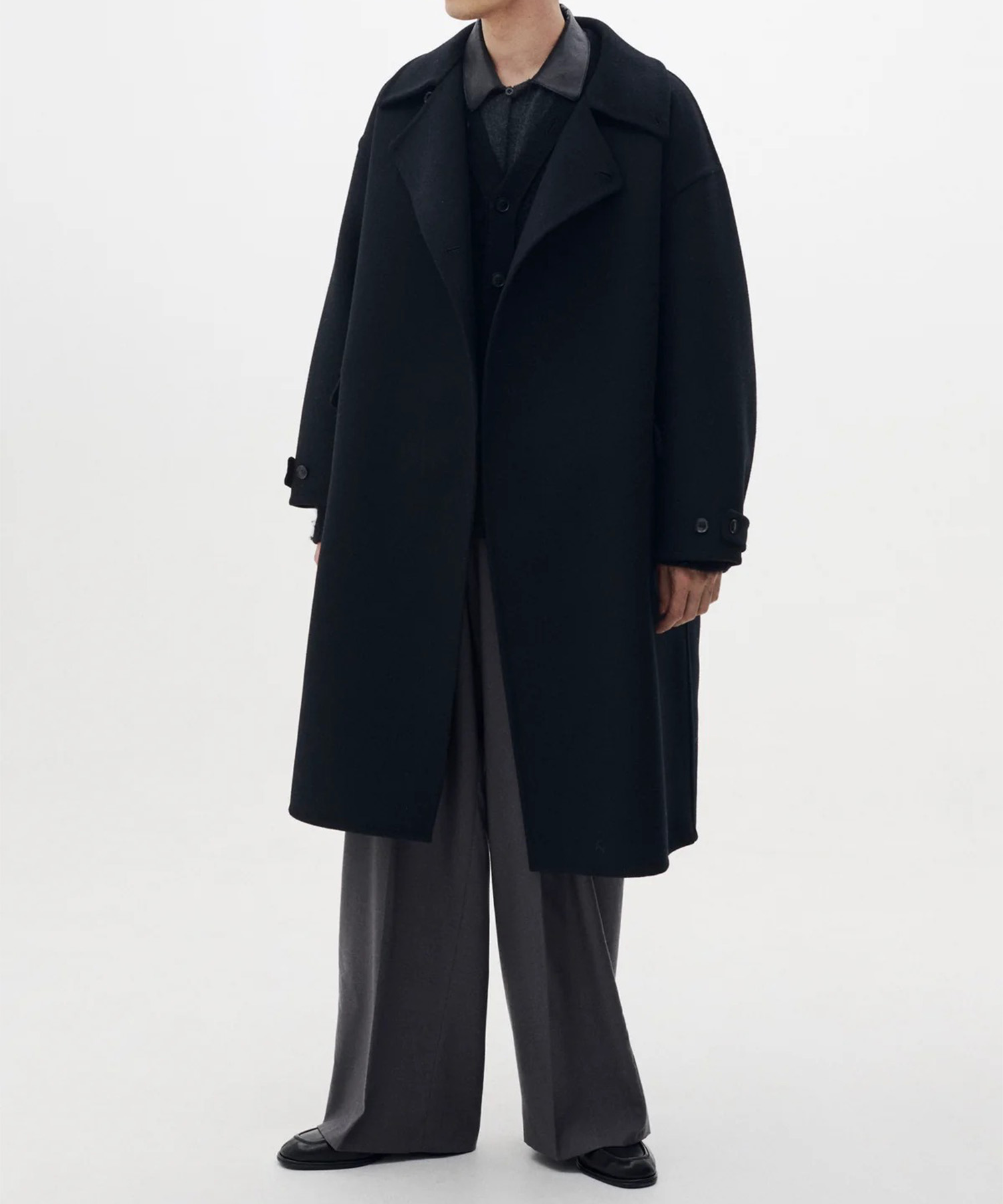 Wool Cashmere Double Breasted Rever Coat YOKE