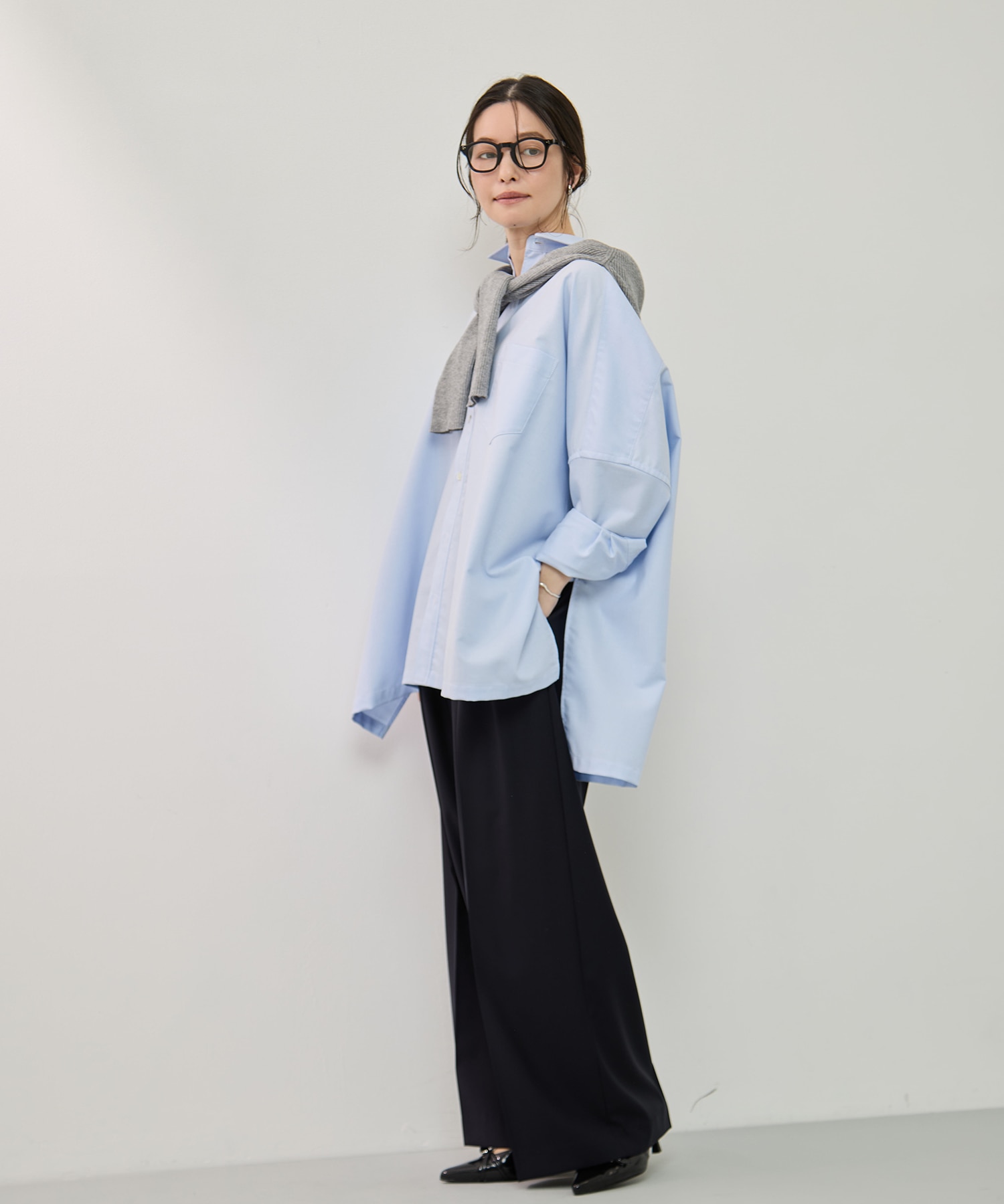 スーピマブレンドrelaxシャツ KEY TIMEZ