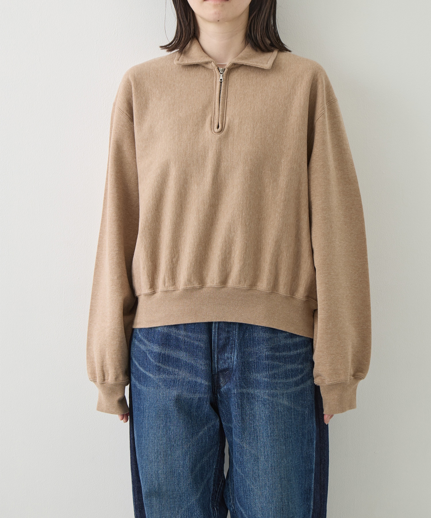 Thin-Sweat Harf-Zip P/O blurhmsROOTSTOCK