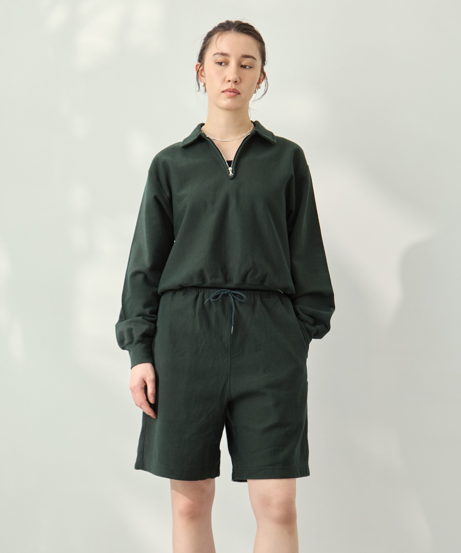 Thin-Sweat Harf-Zip P/O blurhmsROOTSTOCK