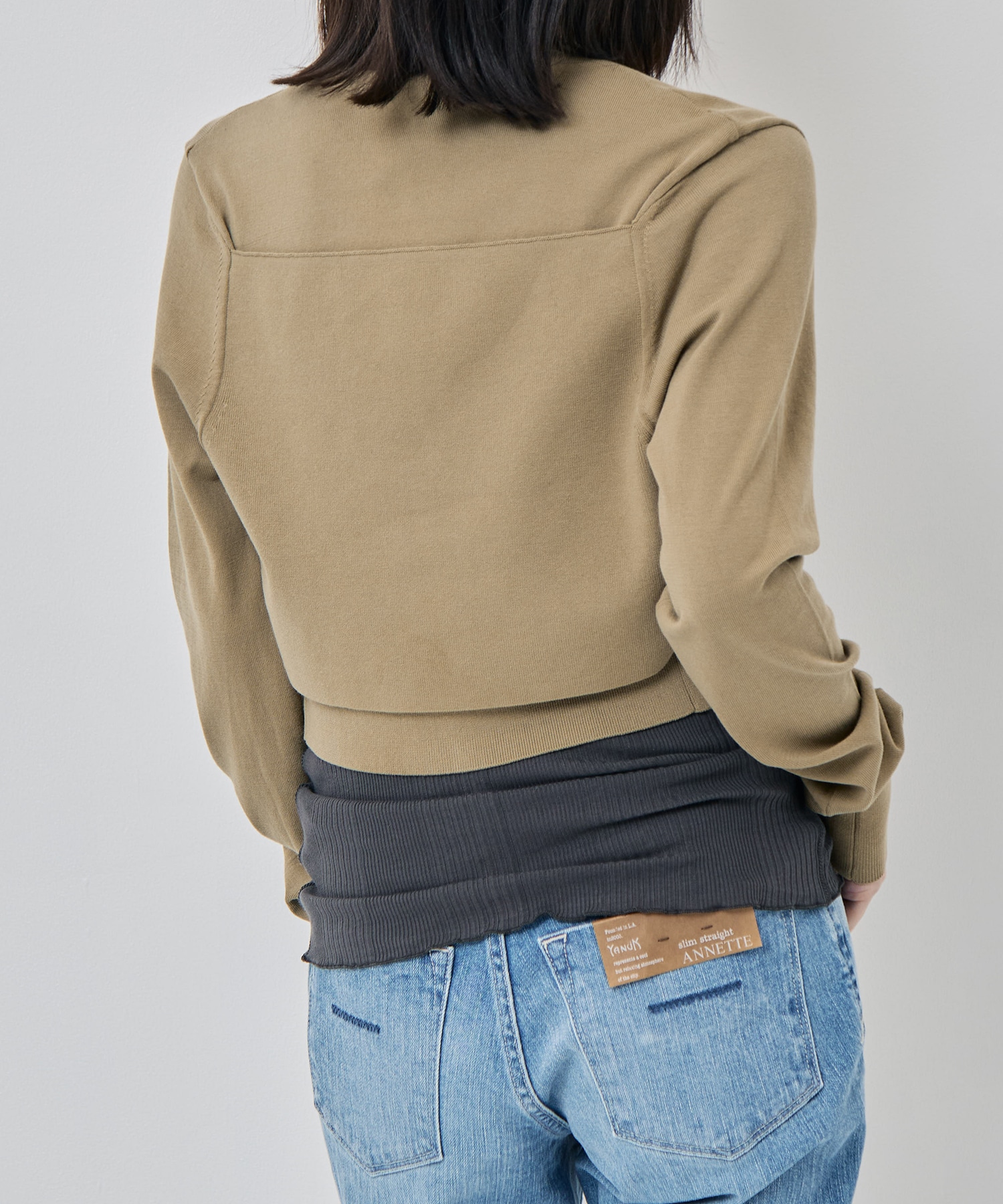 Cotton 16G 2-Way Cardigan INSCRIRE