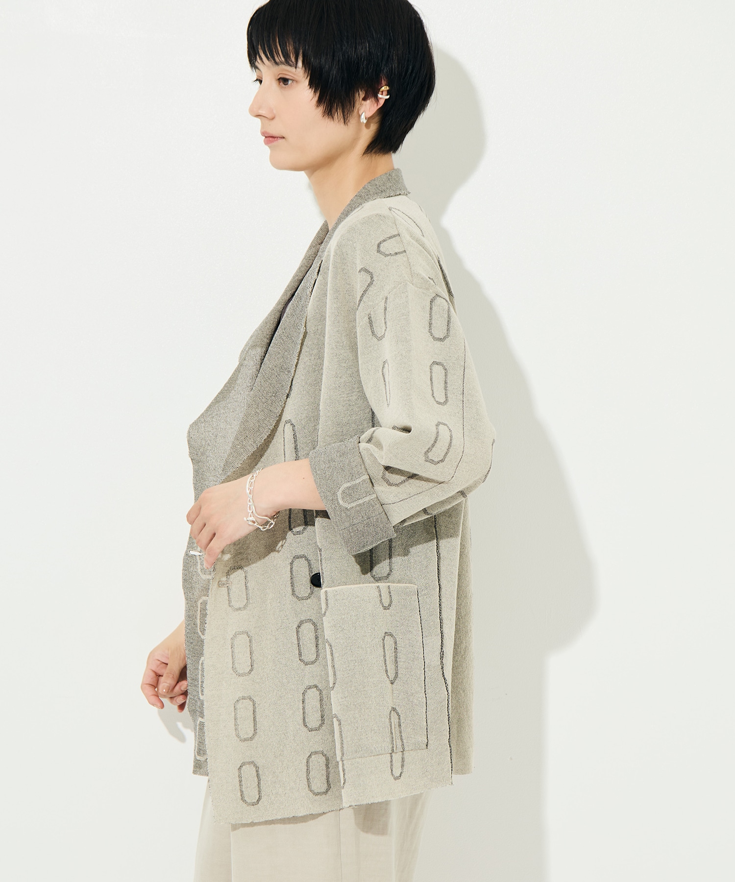 Dry Sheer Milano Knit Jacket WRAPINKNOT