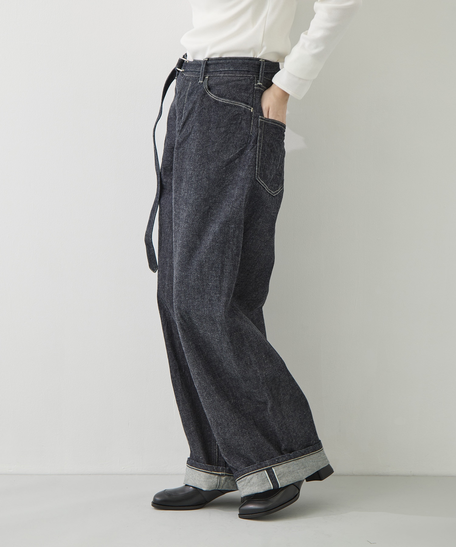 12.9oz Denim Bias Belted Pants blurhms