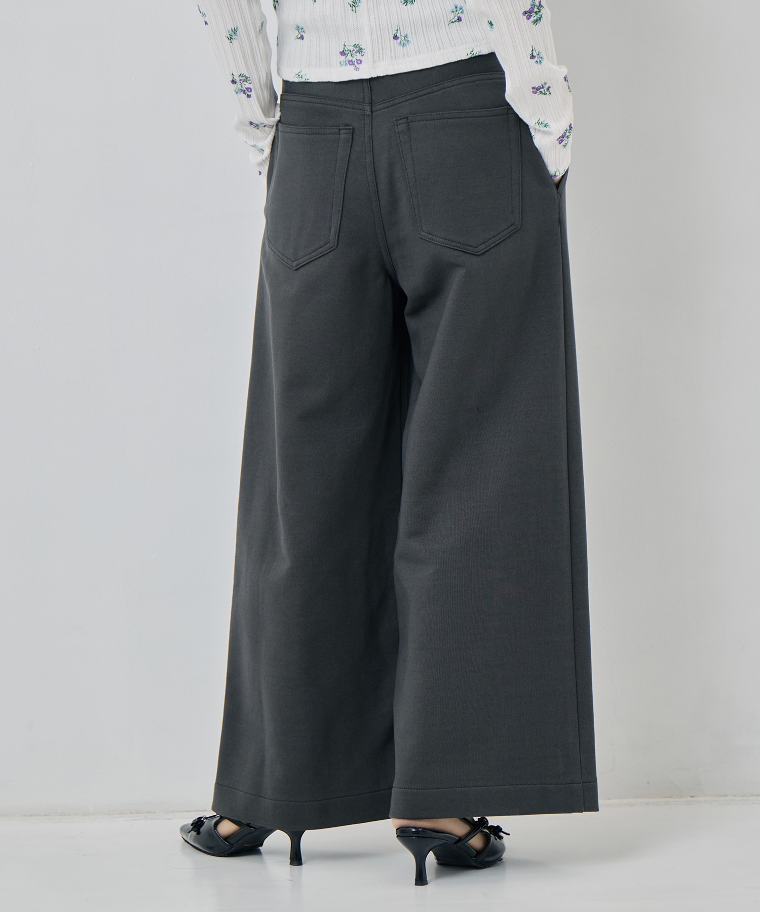 Hard Compact French Terry Wide Pants PHEENY