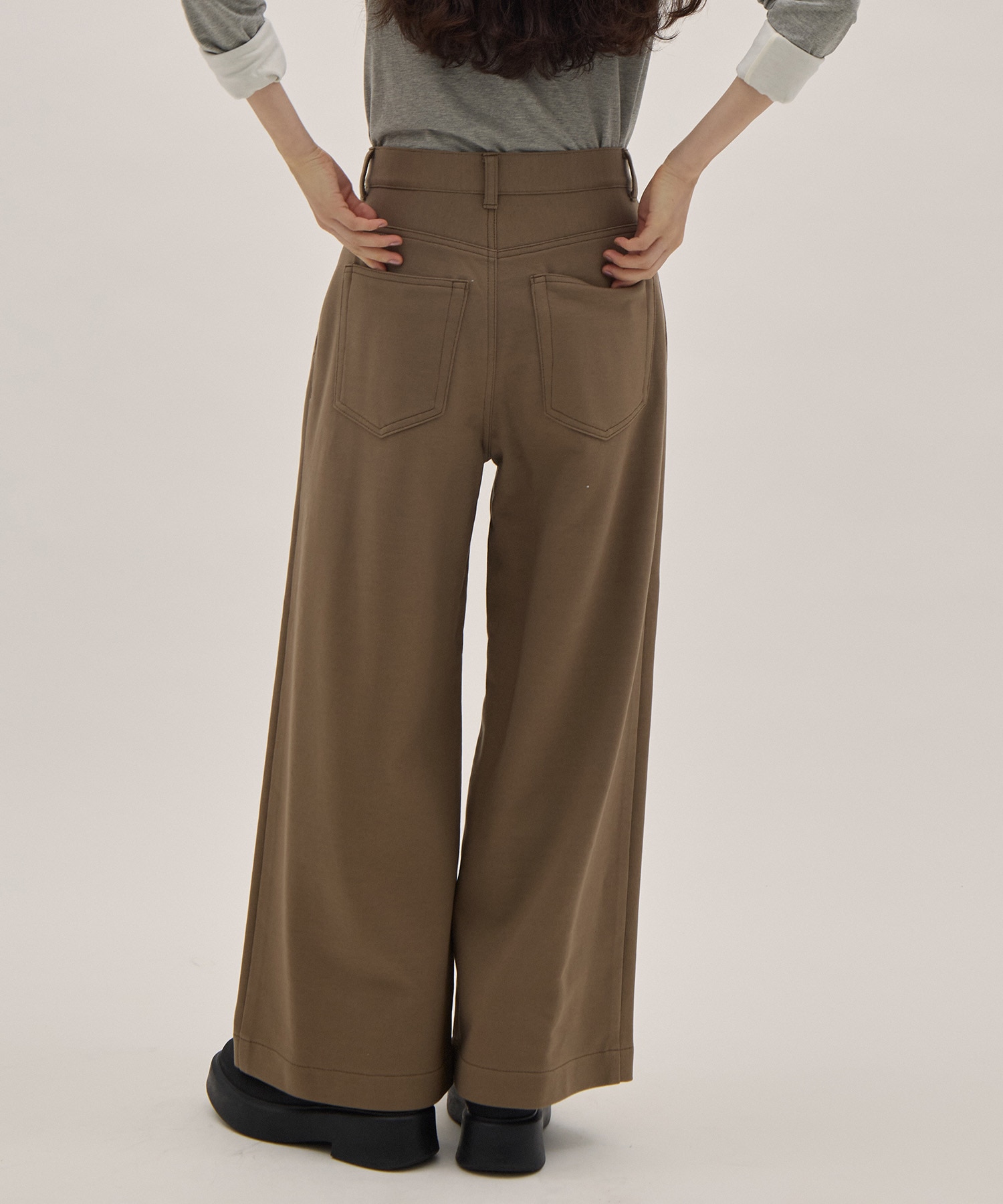 Hard Compact French Terry Wide Pants PHEENY