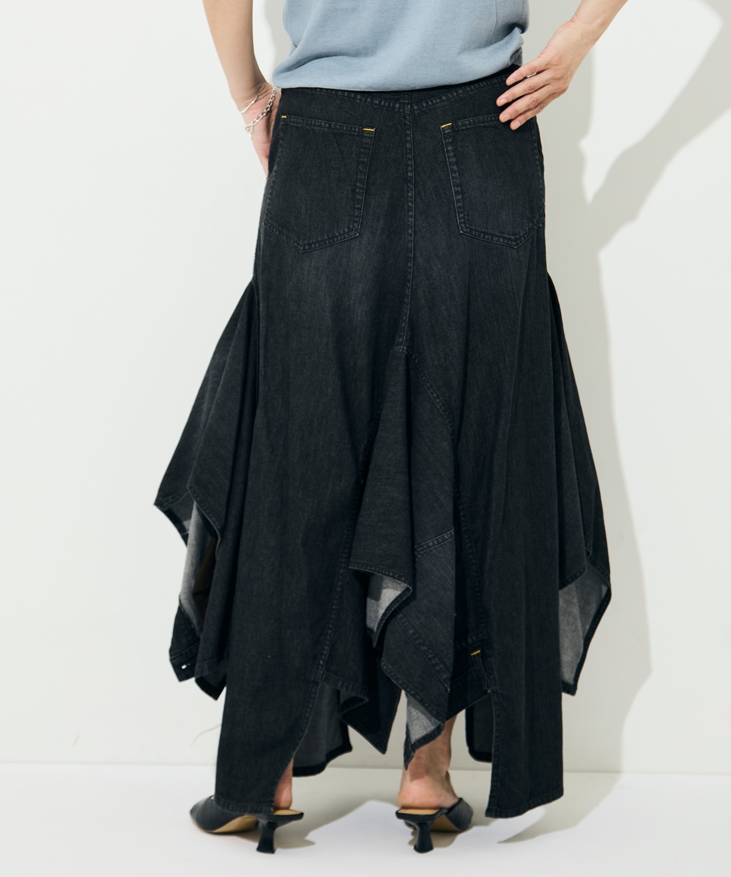 DOUBLE DENIM SKIRT BELPER
