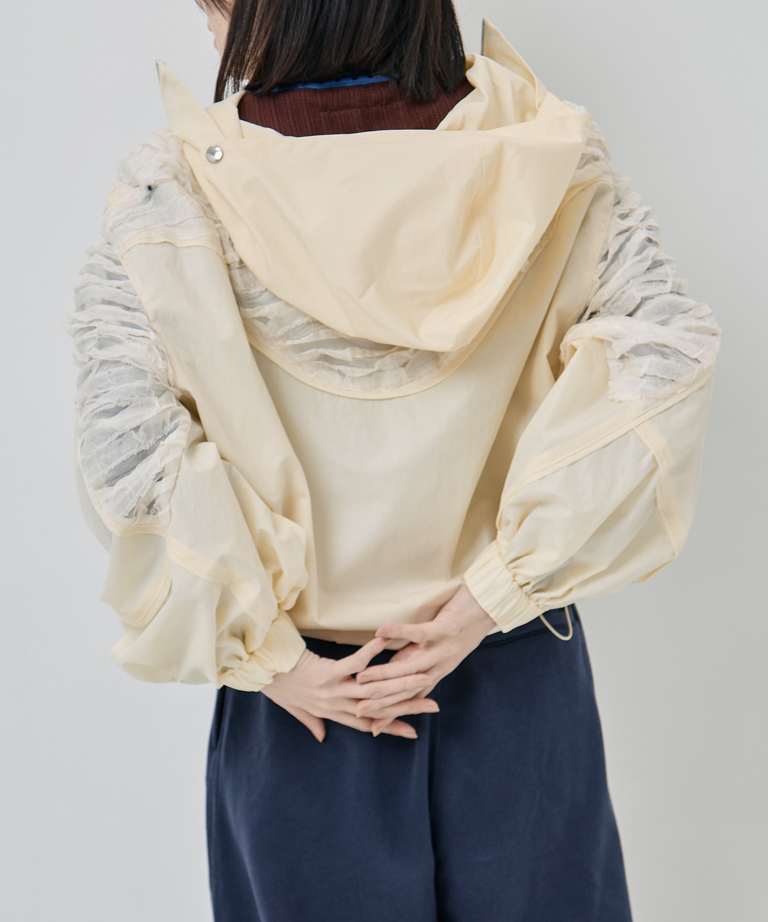 RUFFLE CHIFFON BLOUSON muller of yoshiokubo