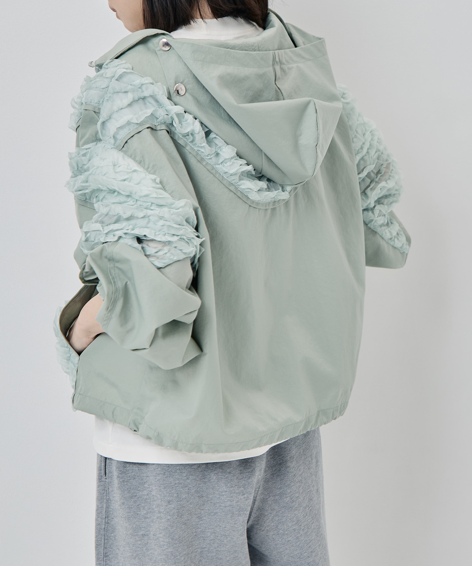 RUFFLE CHIFFON BLOUSON muller of yoshiokubo