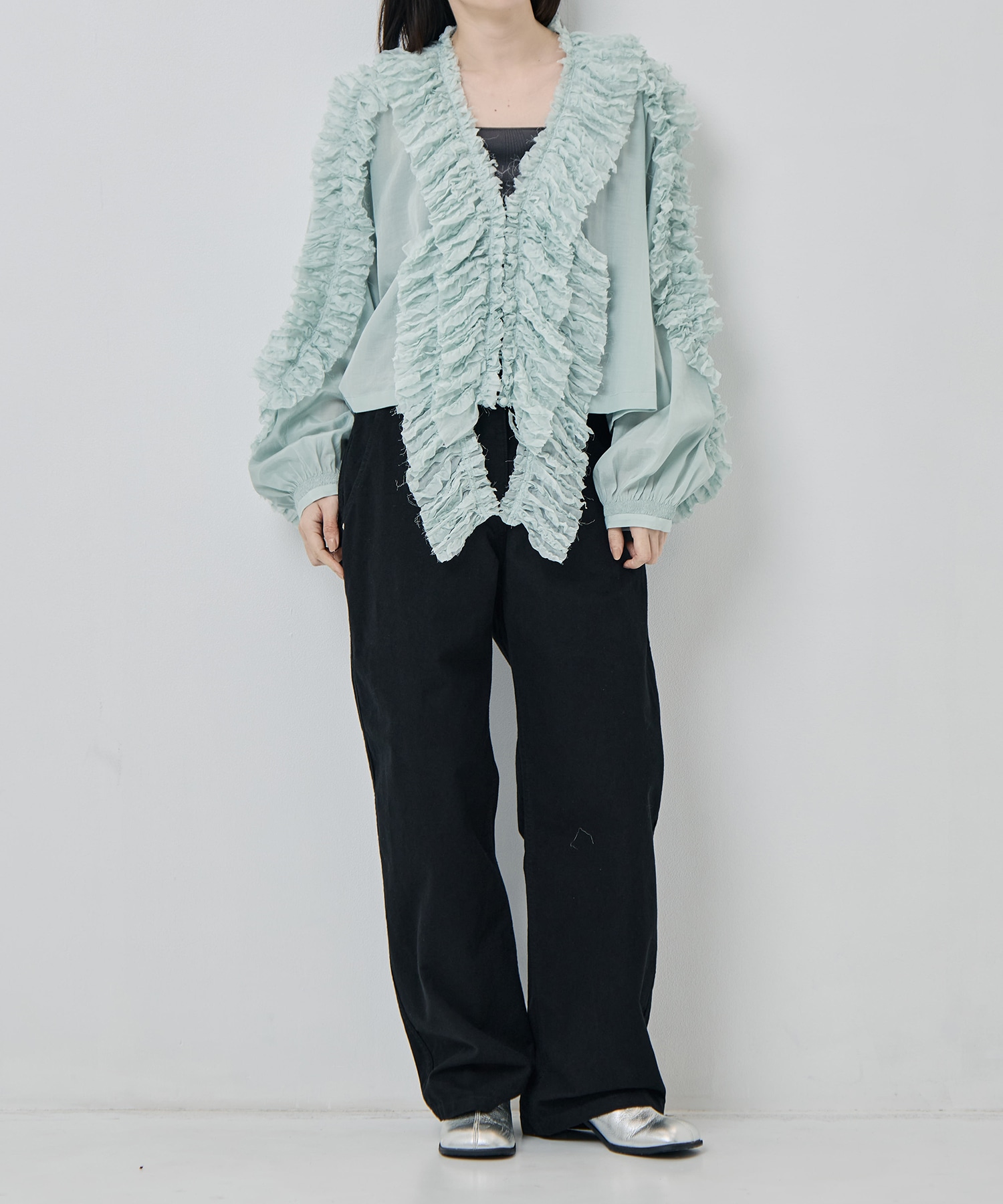 RUFFLE CHIFFON BLOUSE muller of yoshiokubo