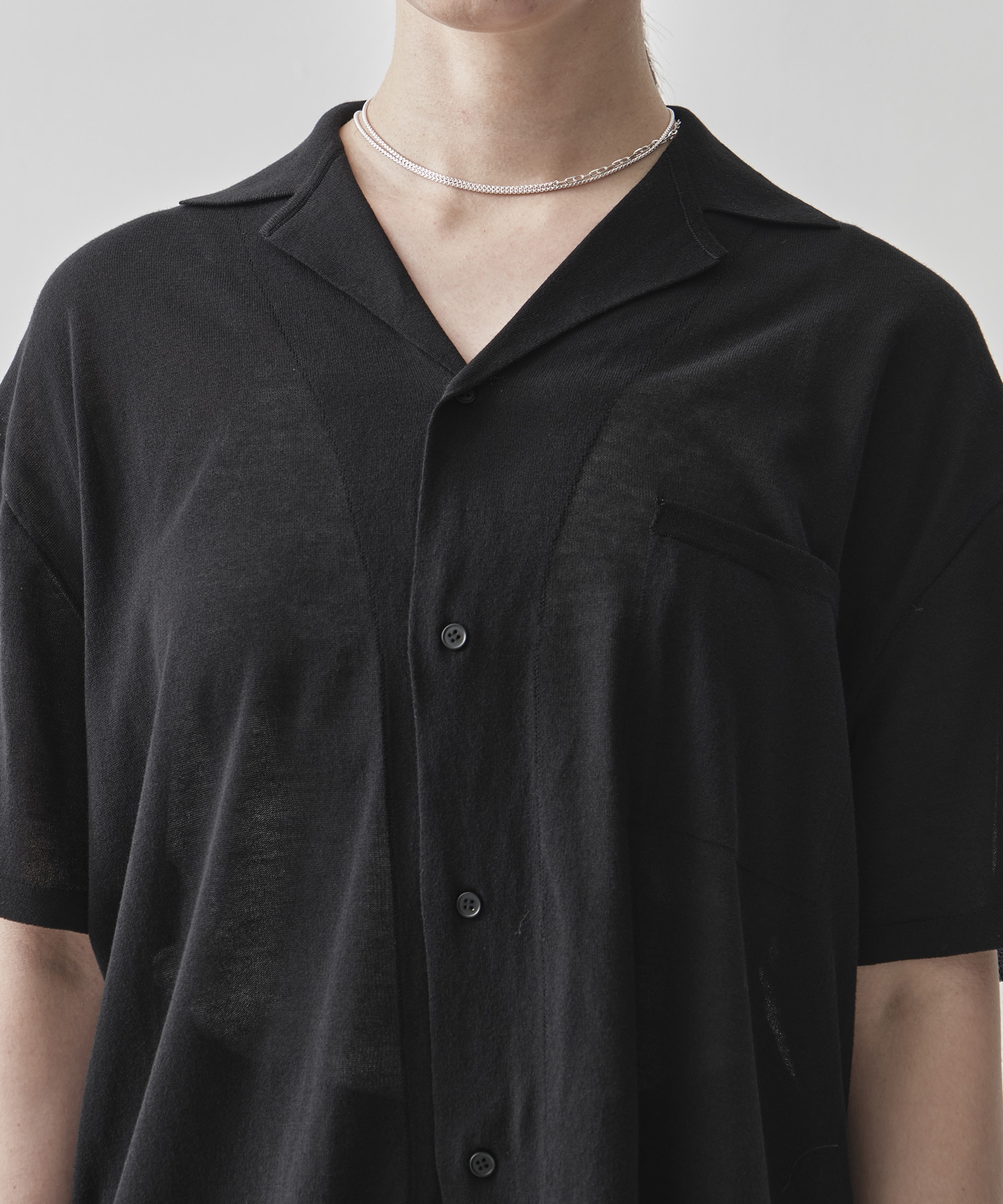 HIGH TWIST COTTON KNIT SHIRT ATON