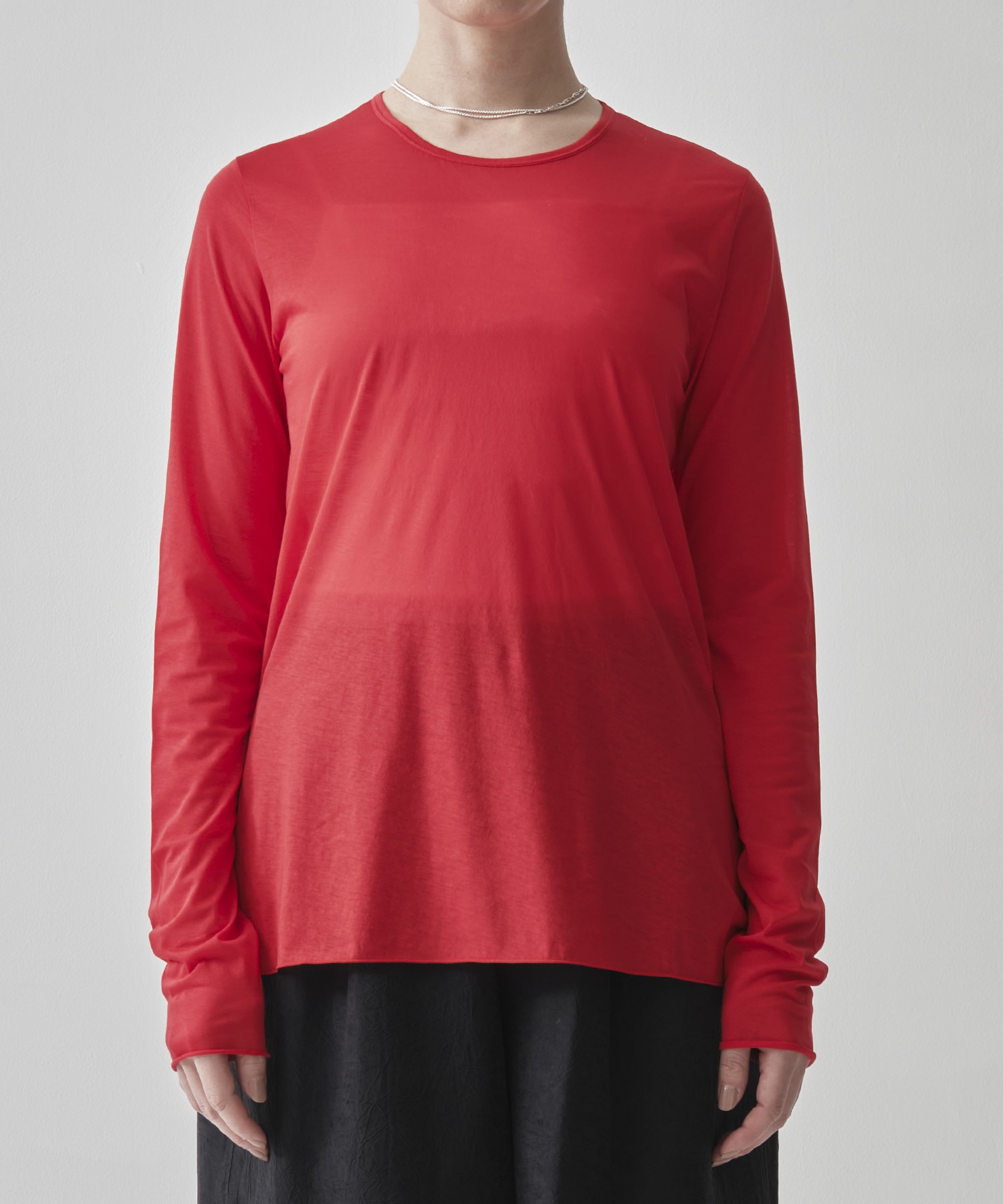 Side Slit Crew Neck Long Sleeve T GOOD PEOPLE GOOD STITCHING GOOD PRODUCT