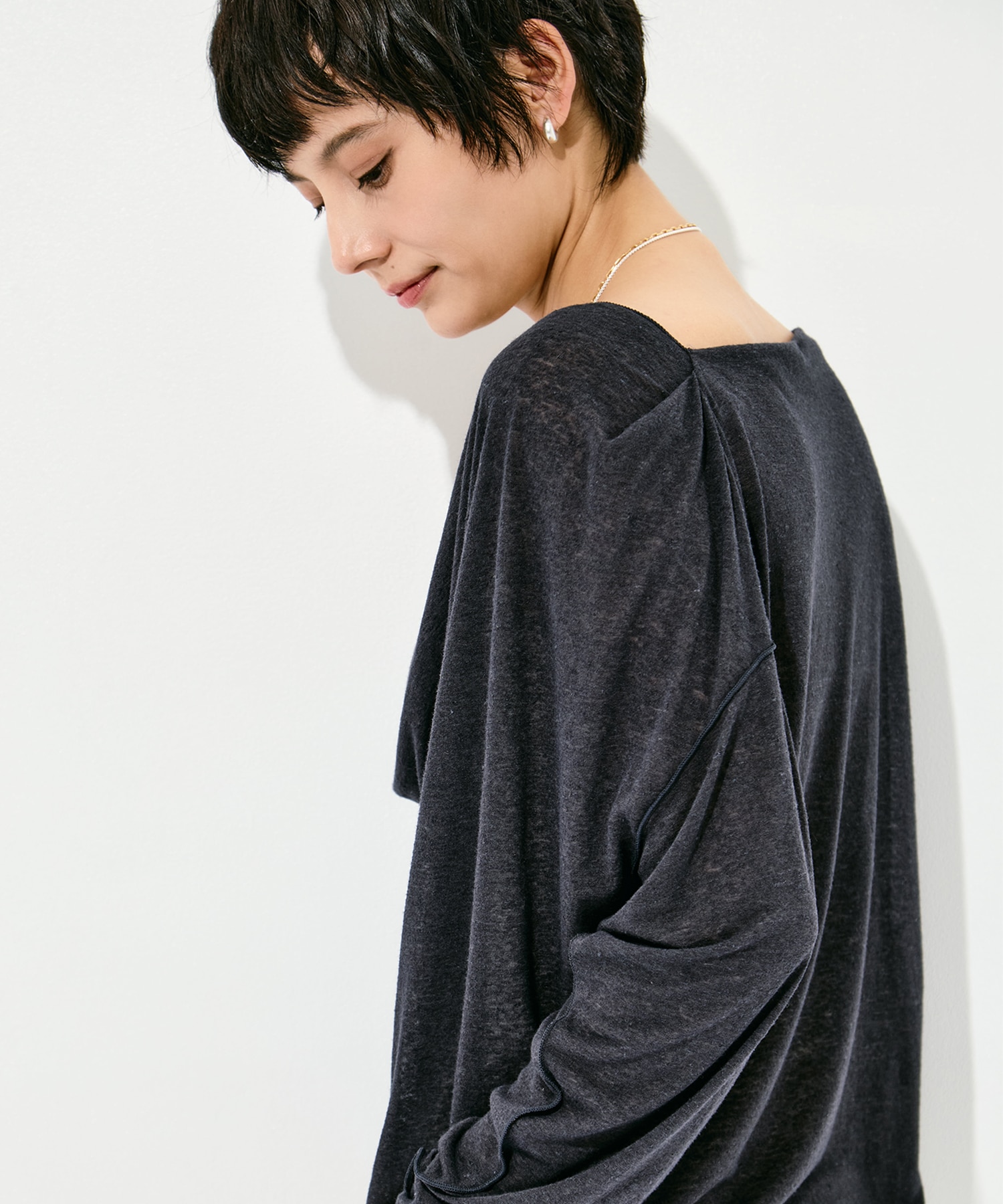 Draped Long Sleeve Pull Over GOOD PEOPLE GOOD STITCHING GOOD PRODUCT