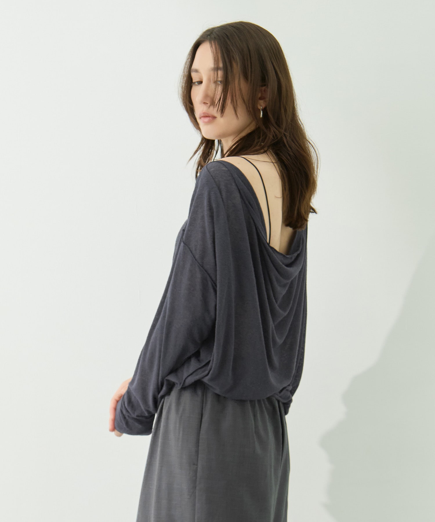 Draped Long Sleeve Pull Over GOOD PEOPLE GOOD STITCHING GOOD PRODUCT