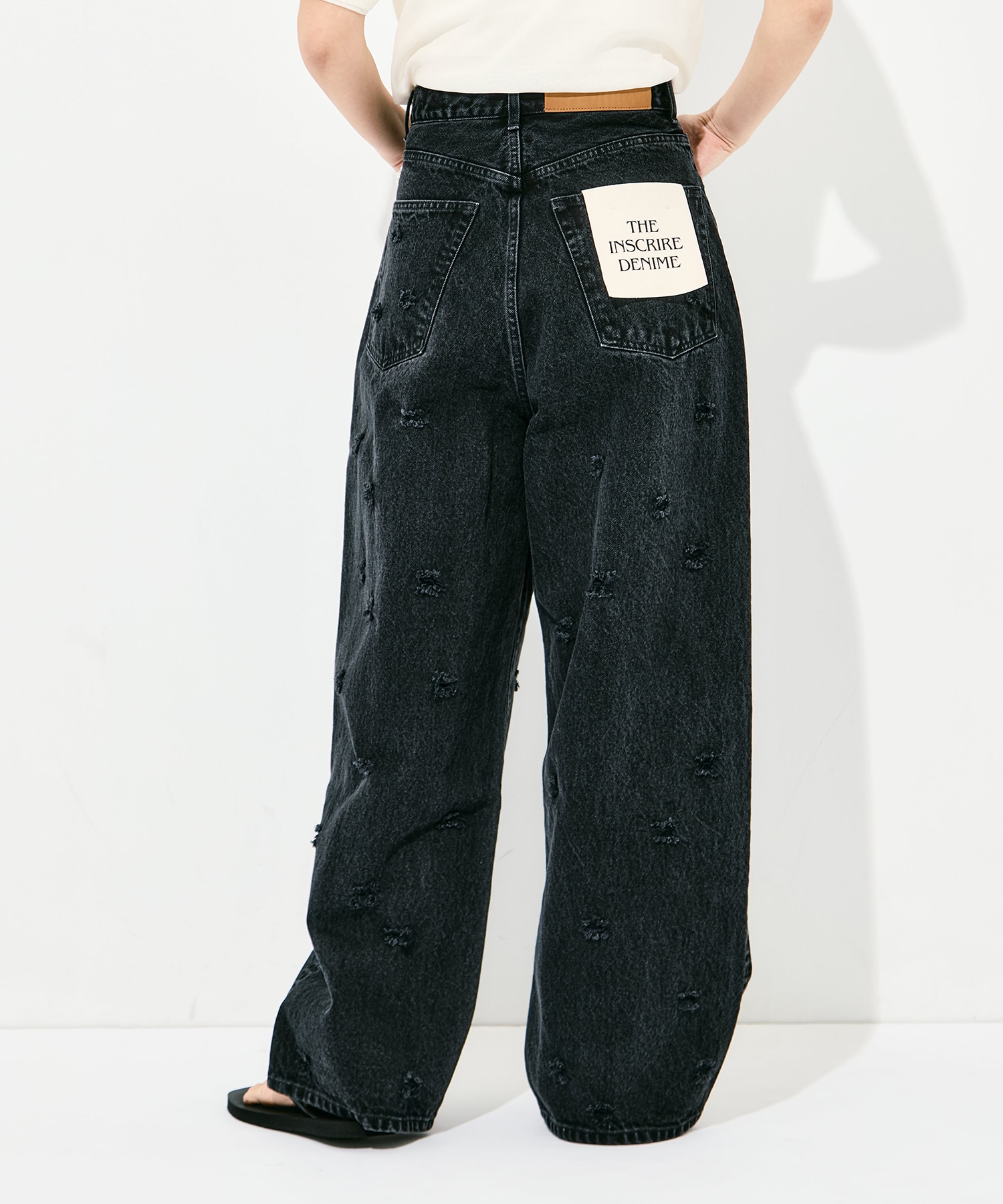 Dot Hole Denim Pants INSCRIRE