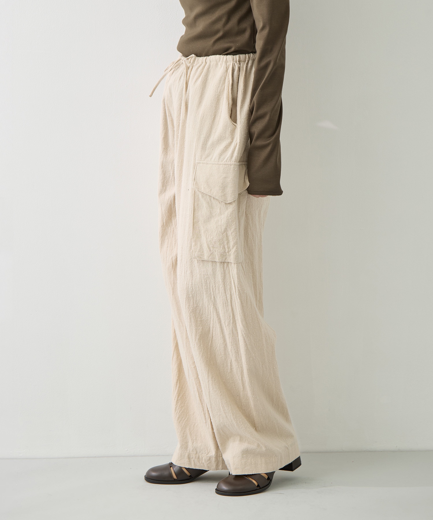 Silk/Cotton Nep Side Seamless 4P Pants blurhms