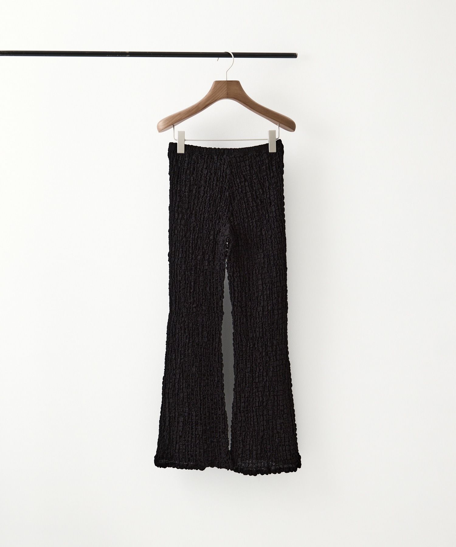 Shrink Lace Apron-Layered Flare Pants PHEENY