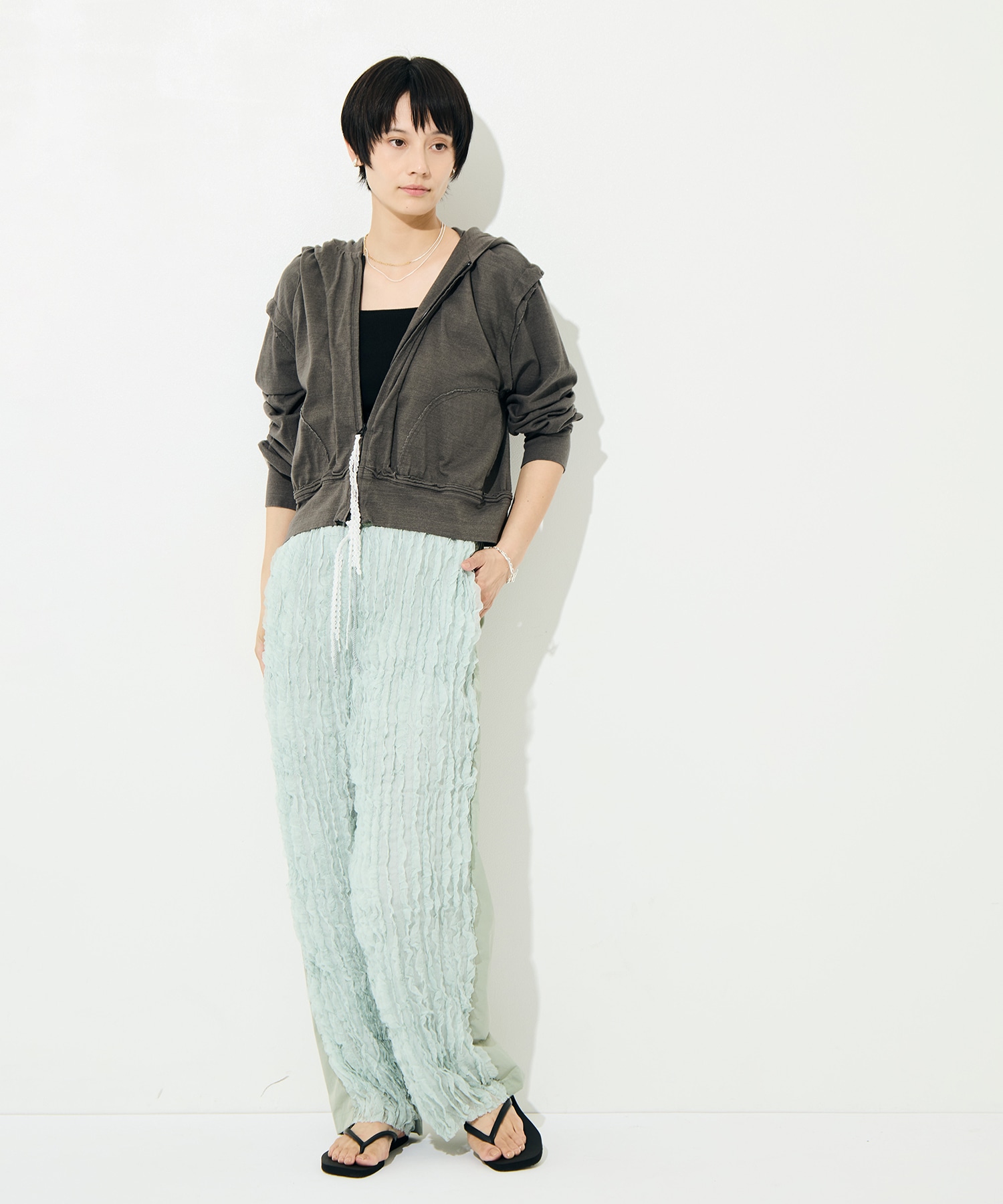 RUFFLE CHIFFON PANTS muller of yoshiokubo