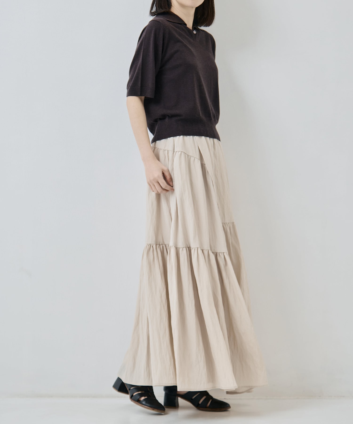 Viscose washer gather skirt 08sircus