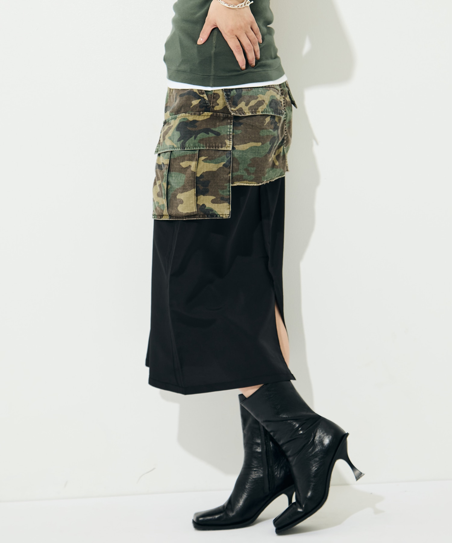 Cargo Layered Skirt INSCRIRE