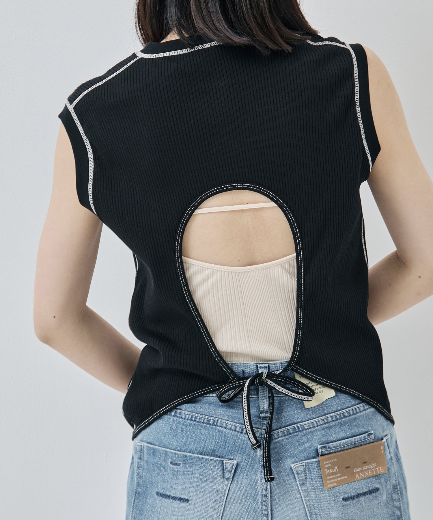 Organic cotton open back NS T HAKUJI