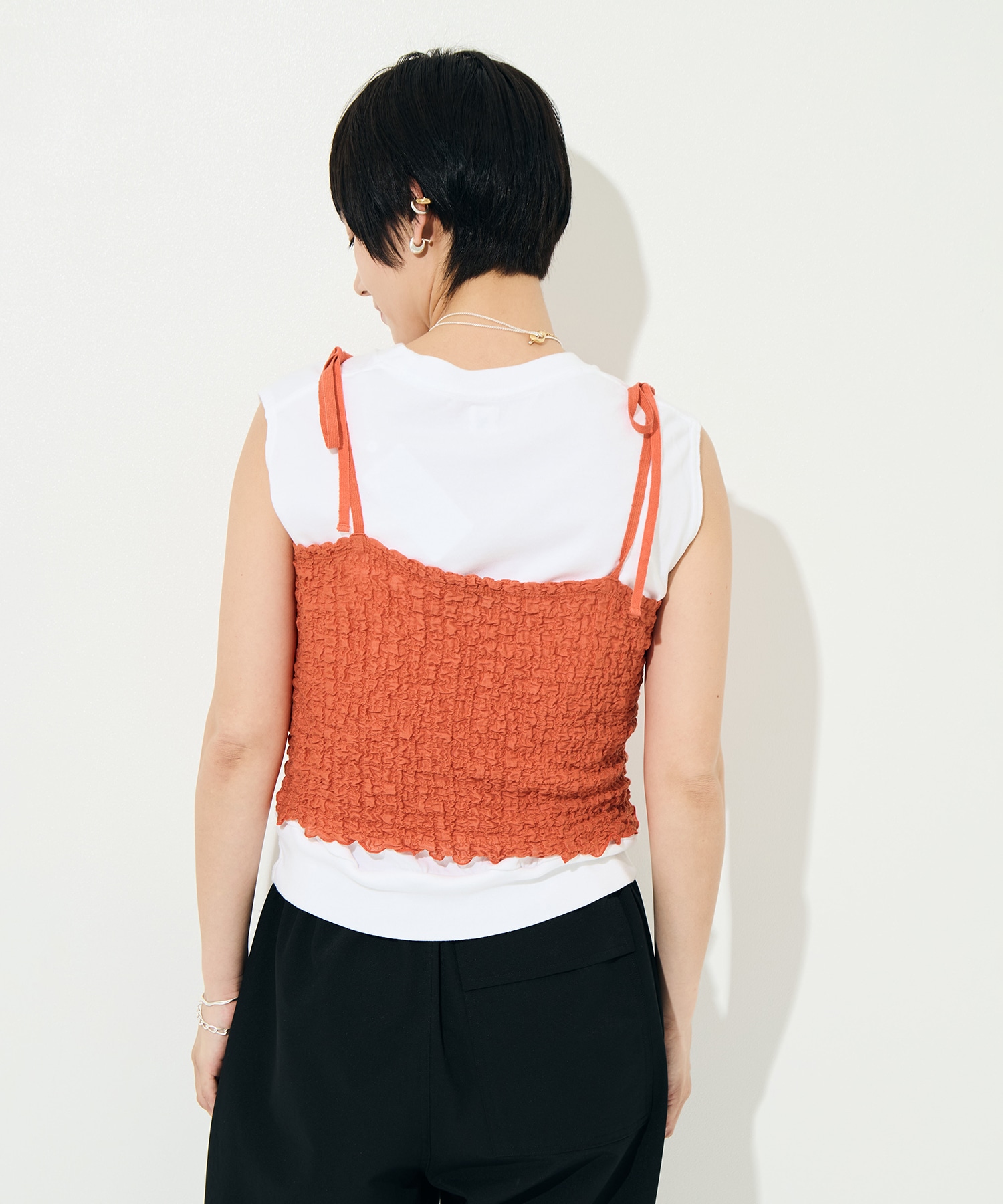 Shrink Lace Frill Camisole PHEENY