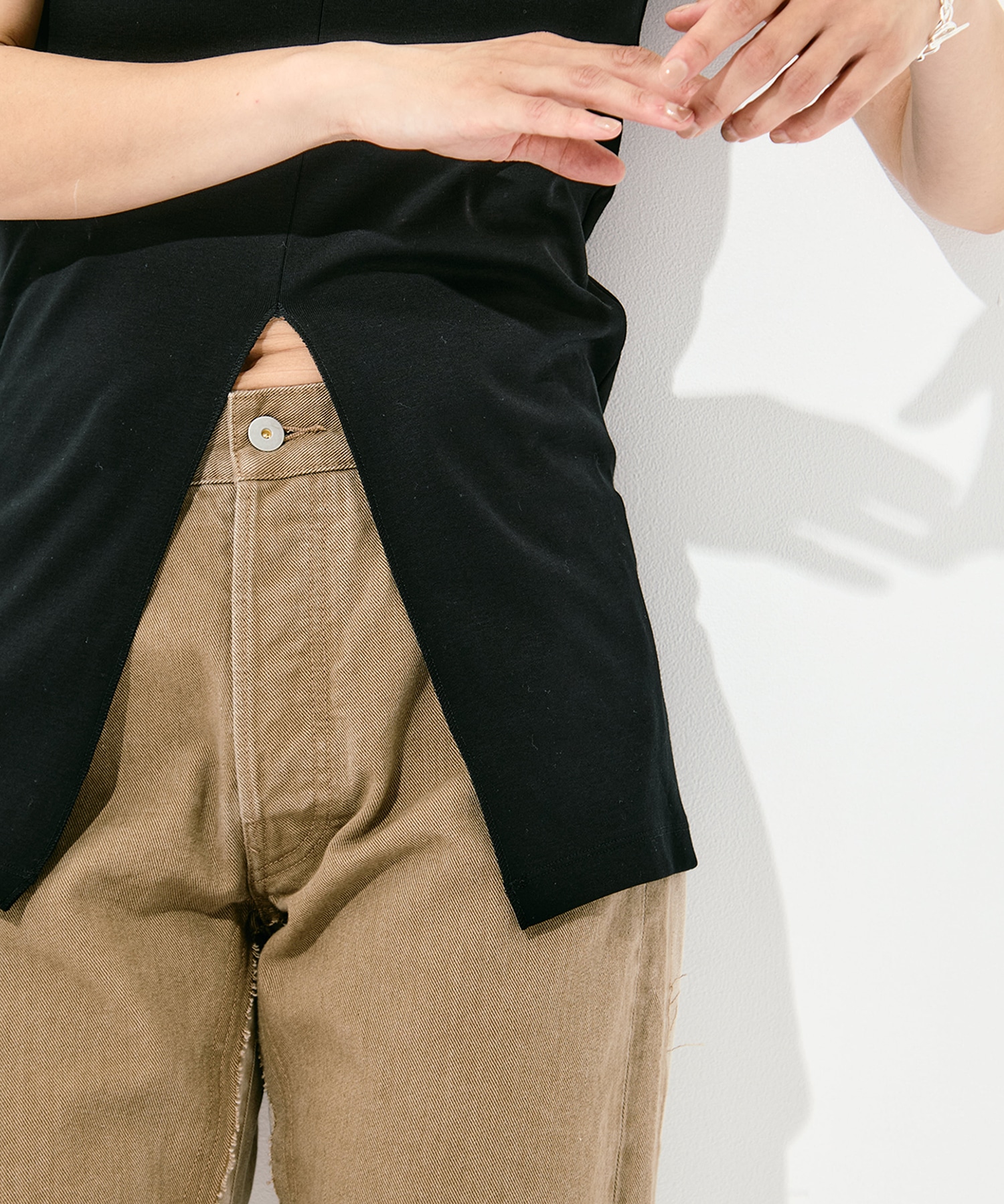 Sanfokin Cotton Slit Tanc-top WRAPINKNOT